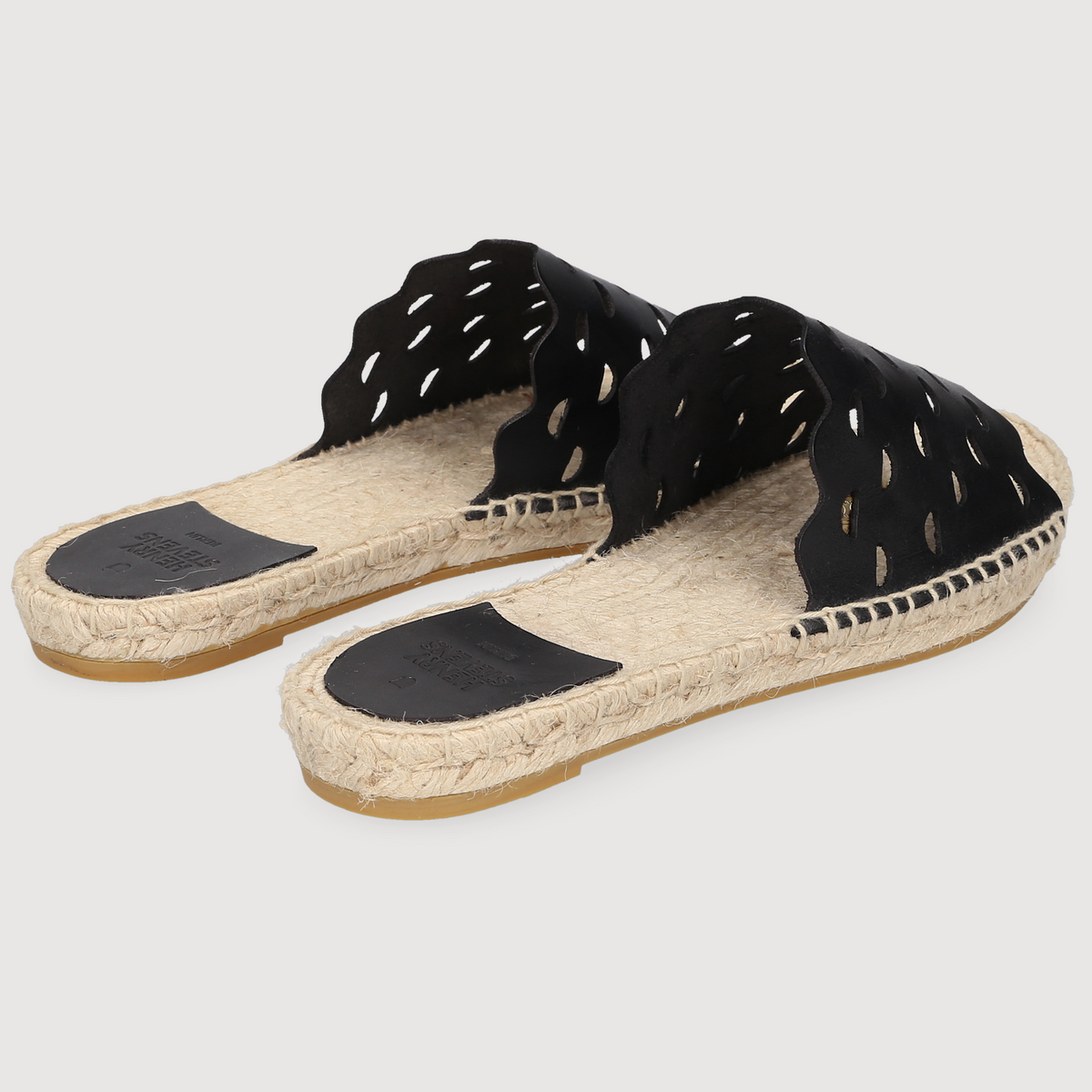Henry Stevens Damen Espadrille Taylor Plain Schwarz