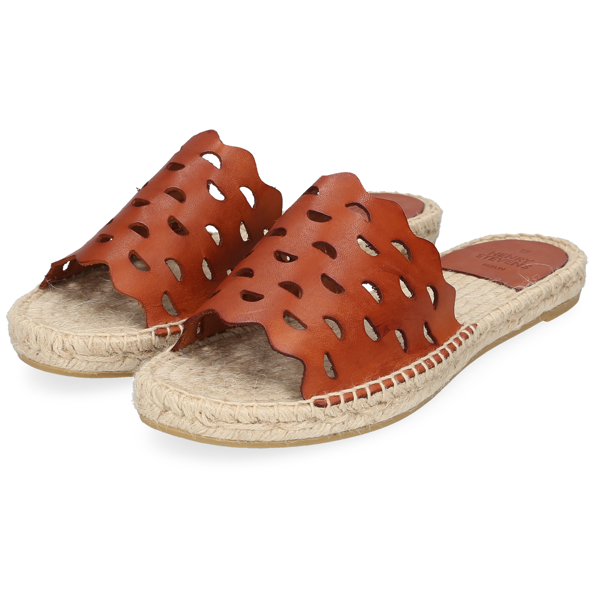 Henry Stevens Damen Espadrille Taylor Plain Cognac