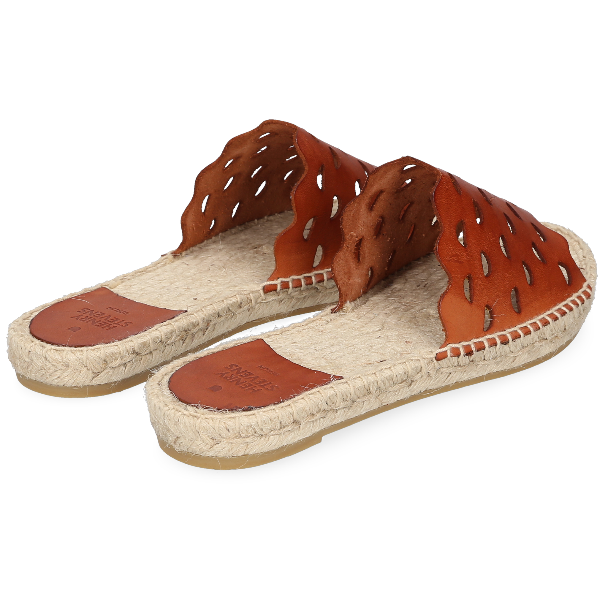 Henry Stevens Damen Espadrille Taylor Plain Cognac