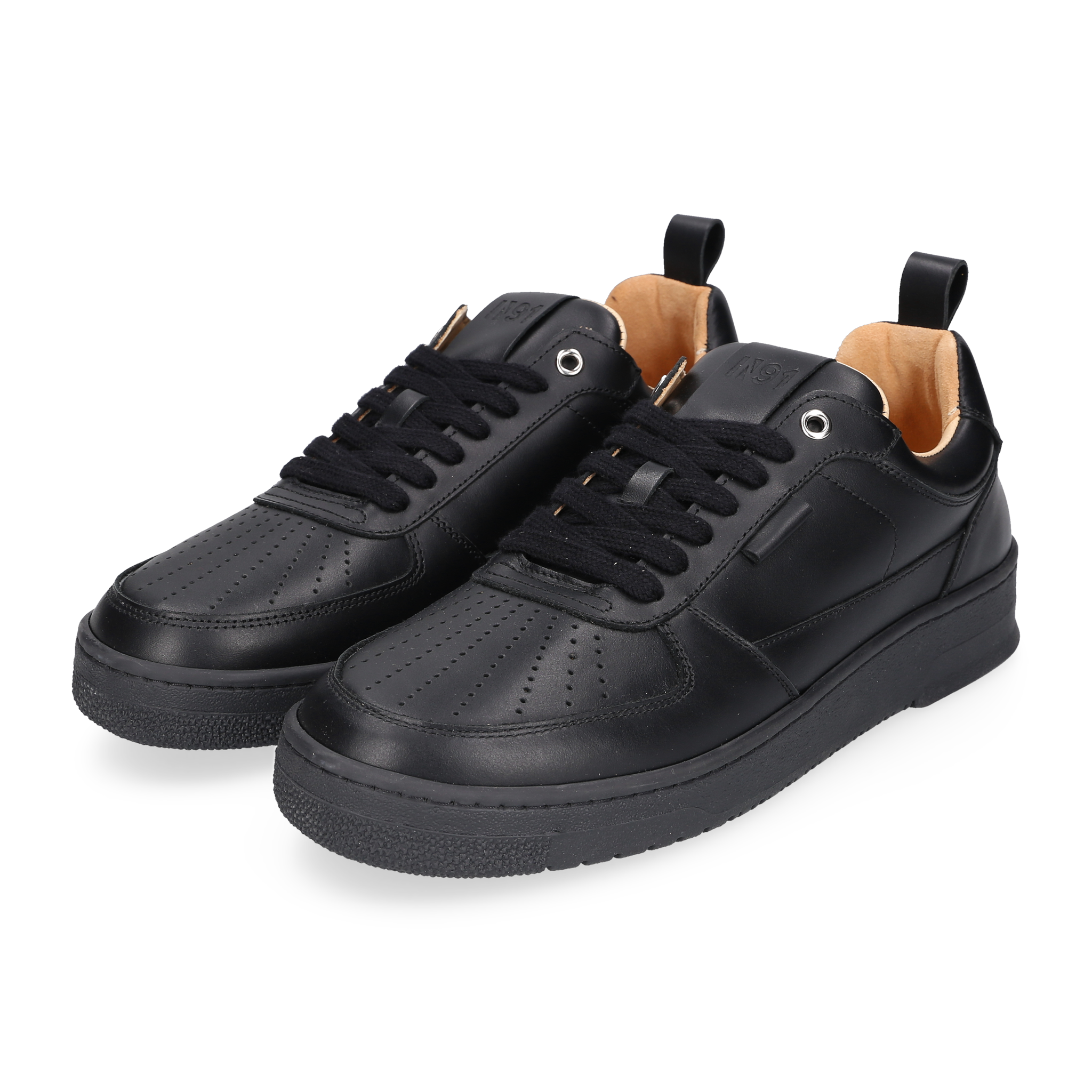 N91 Herren Sneaker Bball Plain Schwarz