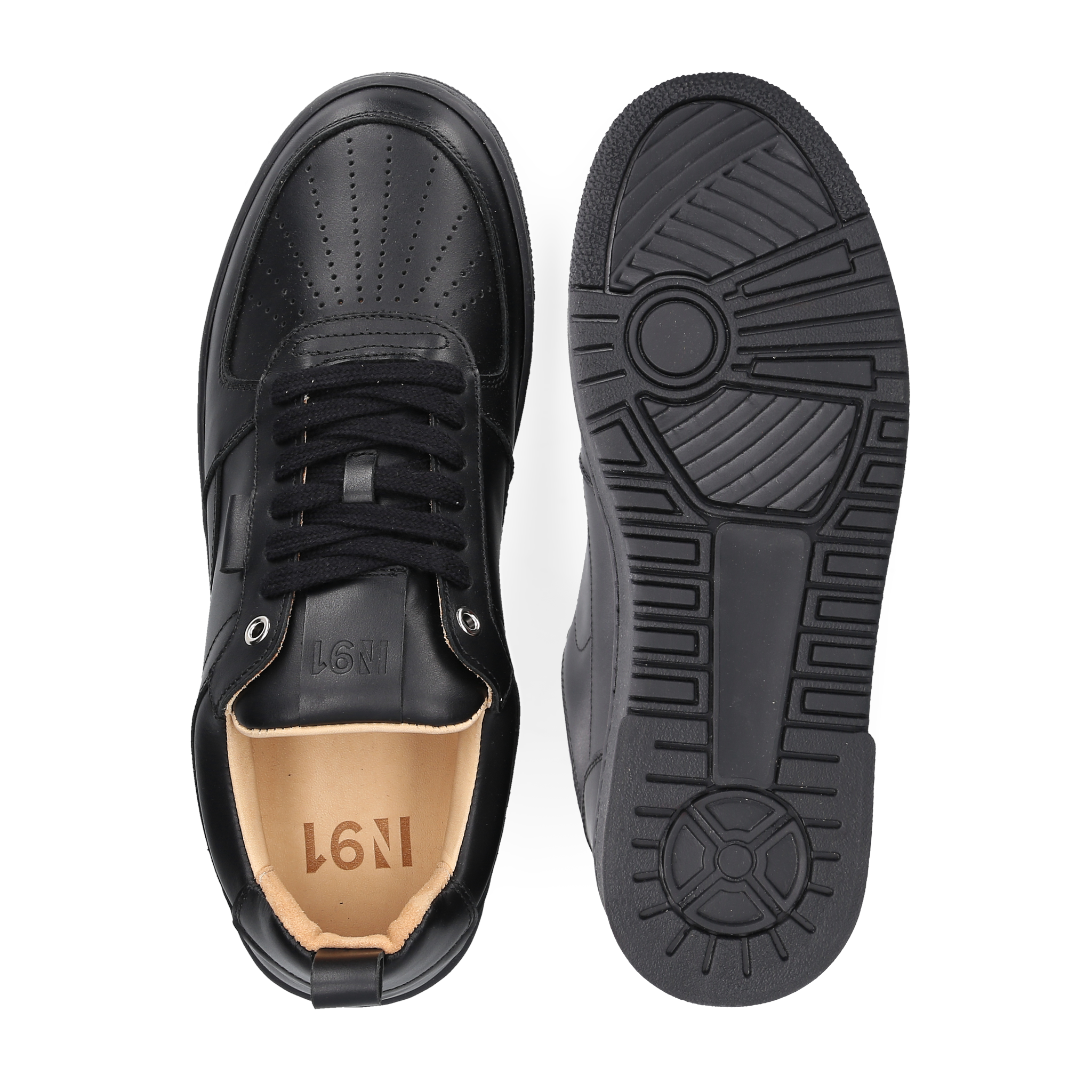 N91 Herren Sneaker Bball Plain Schwarz
