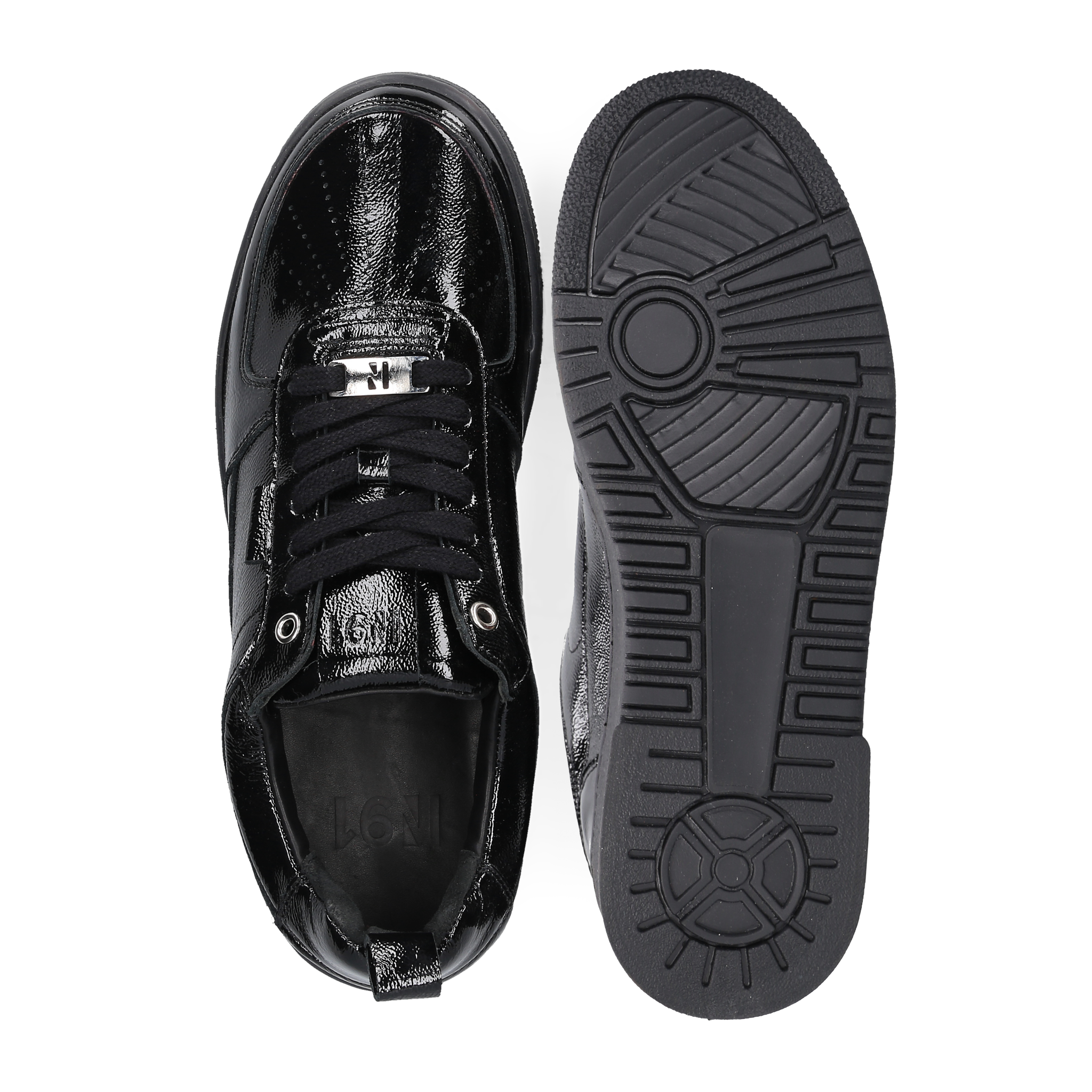 N91 Herren Sneaker Bball Plain Schwarz