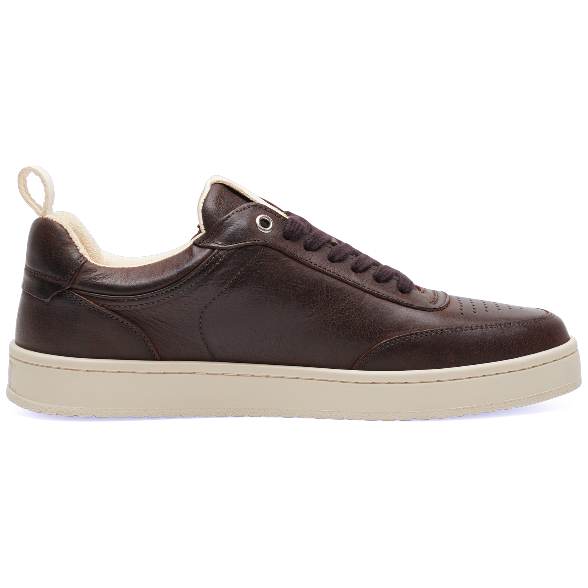 N91 Herren Sneaker Court Plain Dunkelbraun