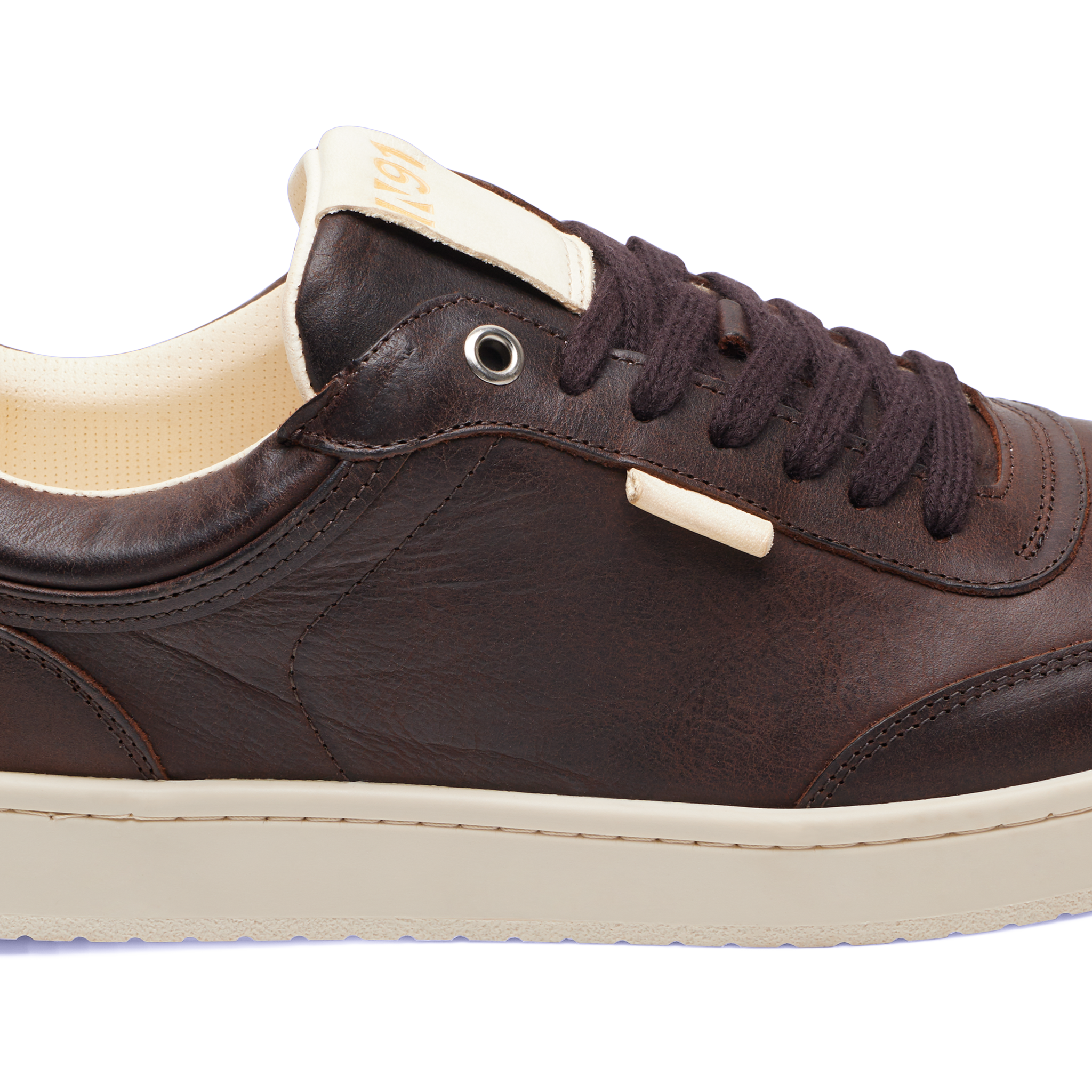 N91 Herren Sneaker Court Plain Dunkelbraun