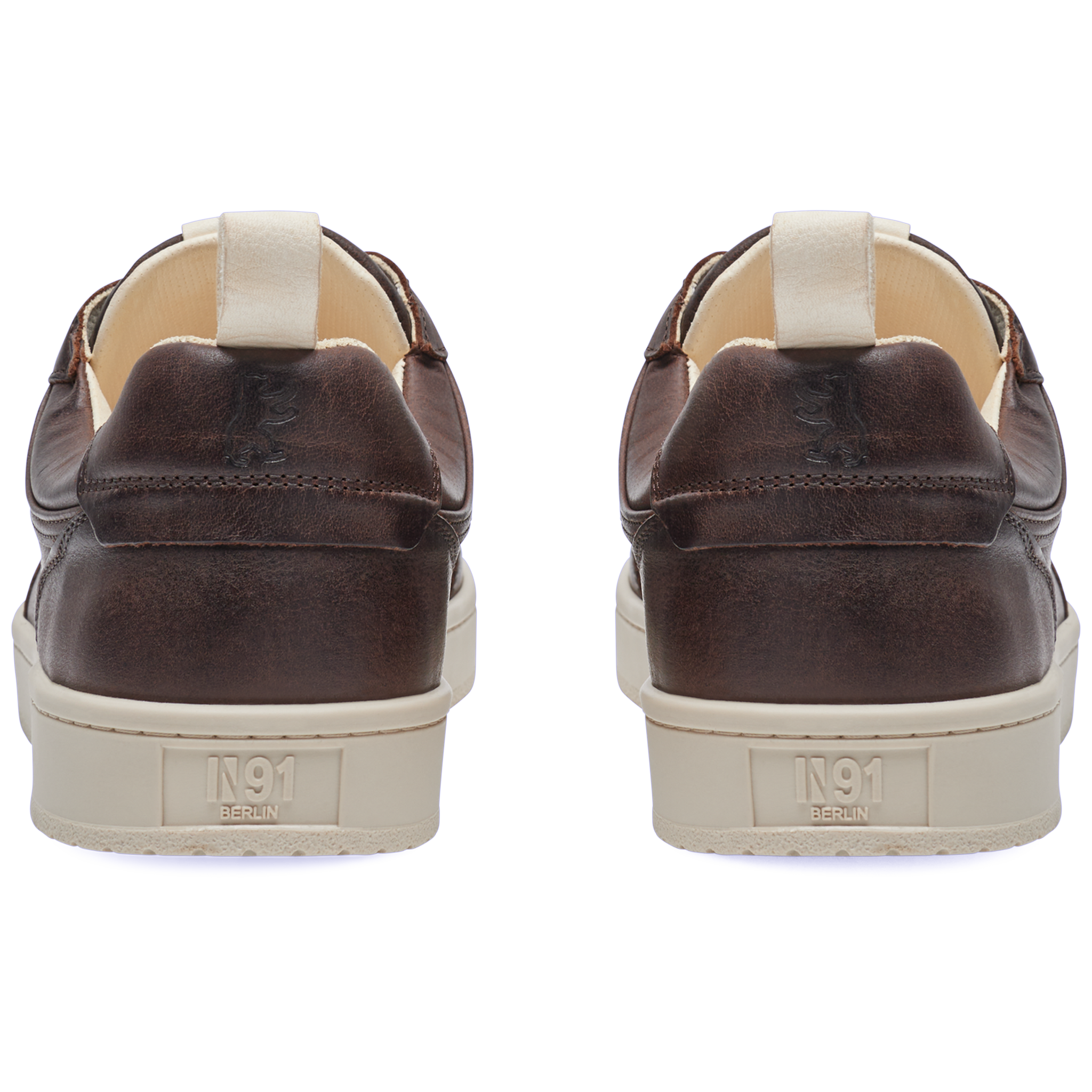 N91 Herren Sneaker Court Plain Dunkelbraun