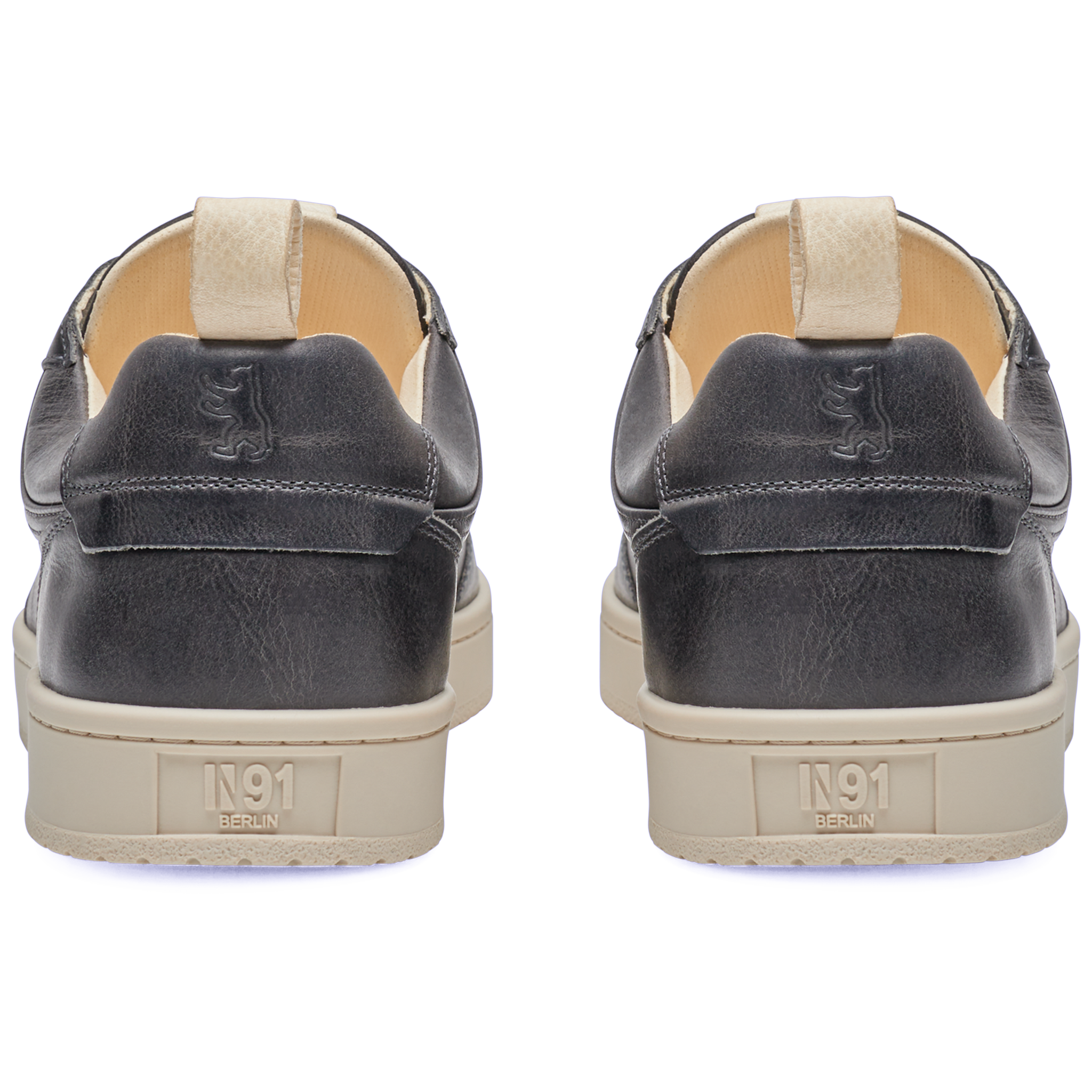 N91 Herren Sneaker Court Plain Grau