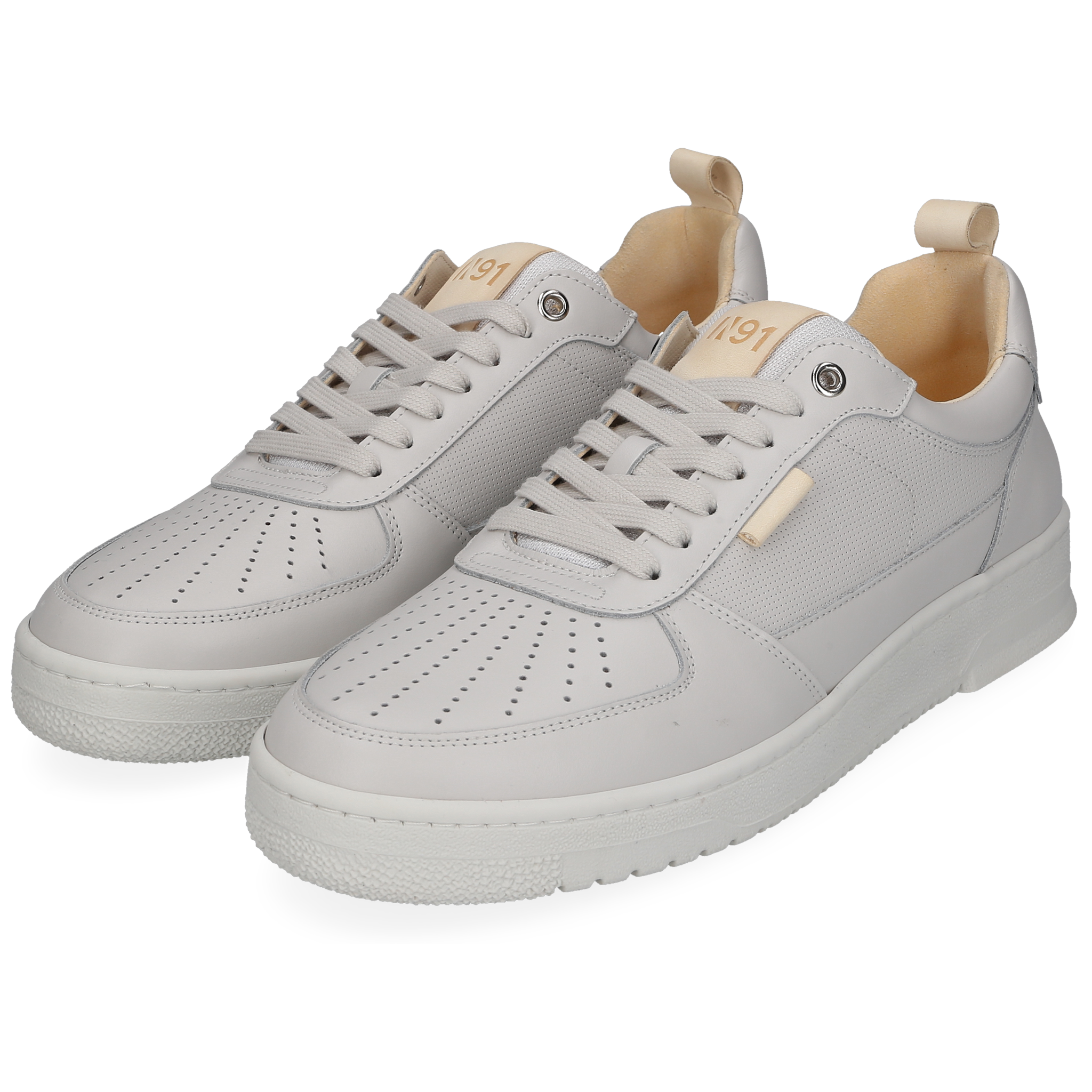 N91 Herren Sneaker Bball Plain Off white