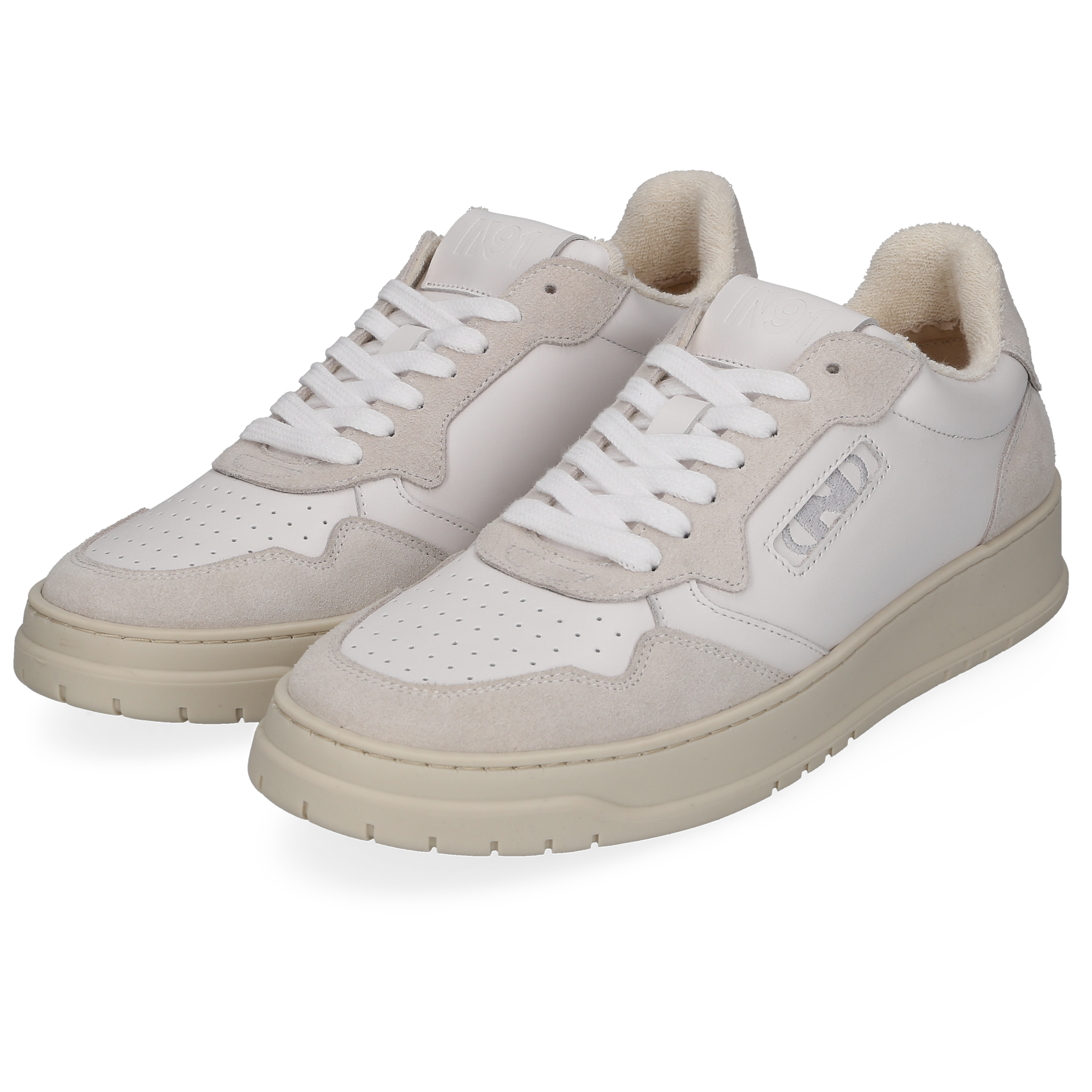 N91 Herren Sneaker Vintage One Plain White/Grey