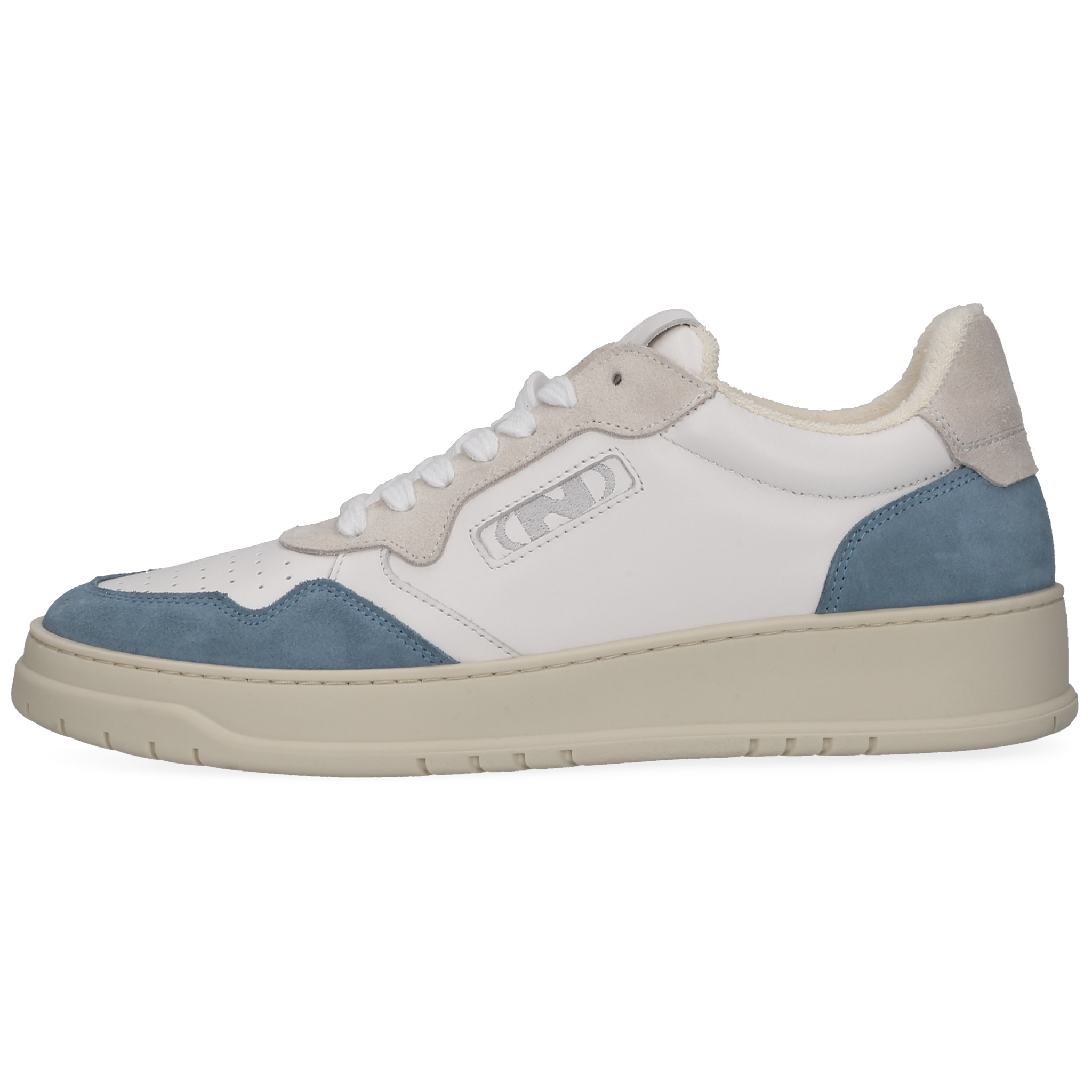 N91 Herren Sneaker Vintage One Plain White/Seegreen
