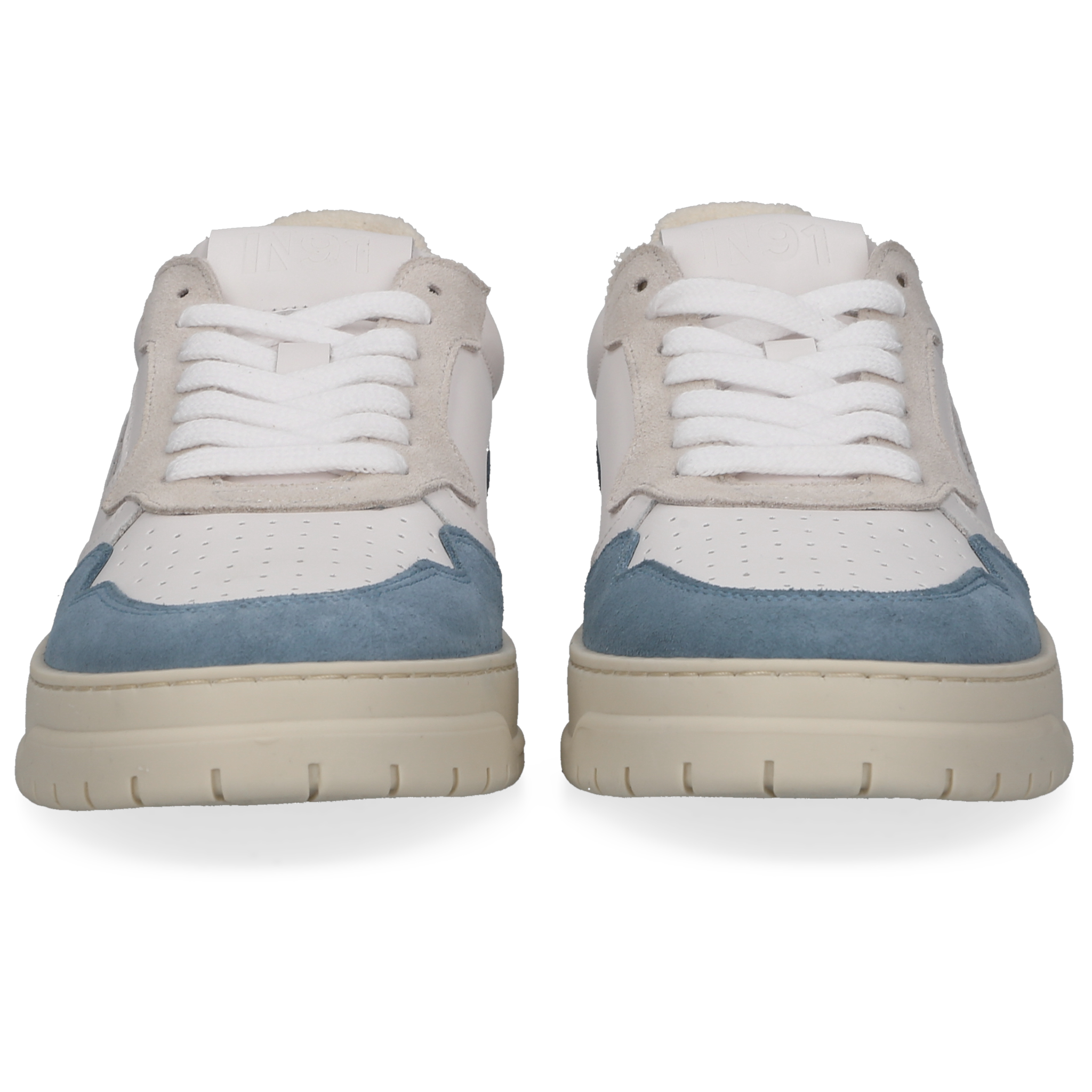 N91 Herren Sneaker Vintage One Plain White/Seegreen