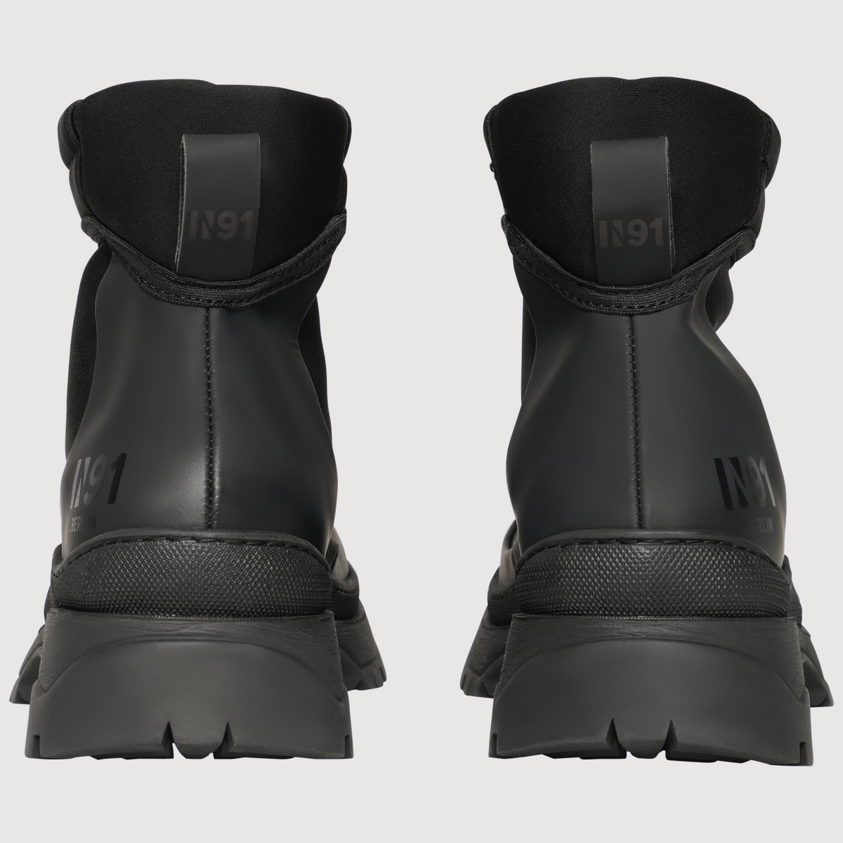 N91 Damen Boot Motech Plain Schwarz