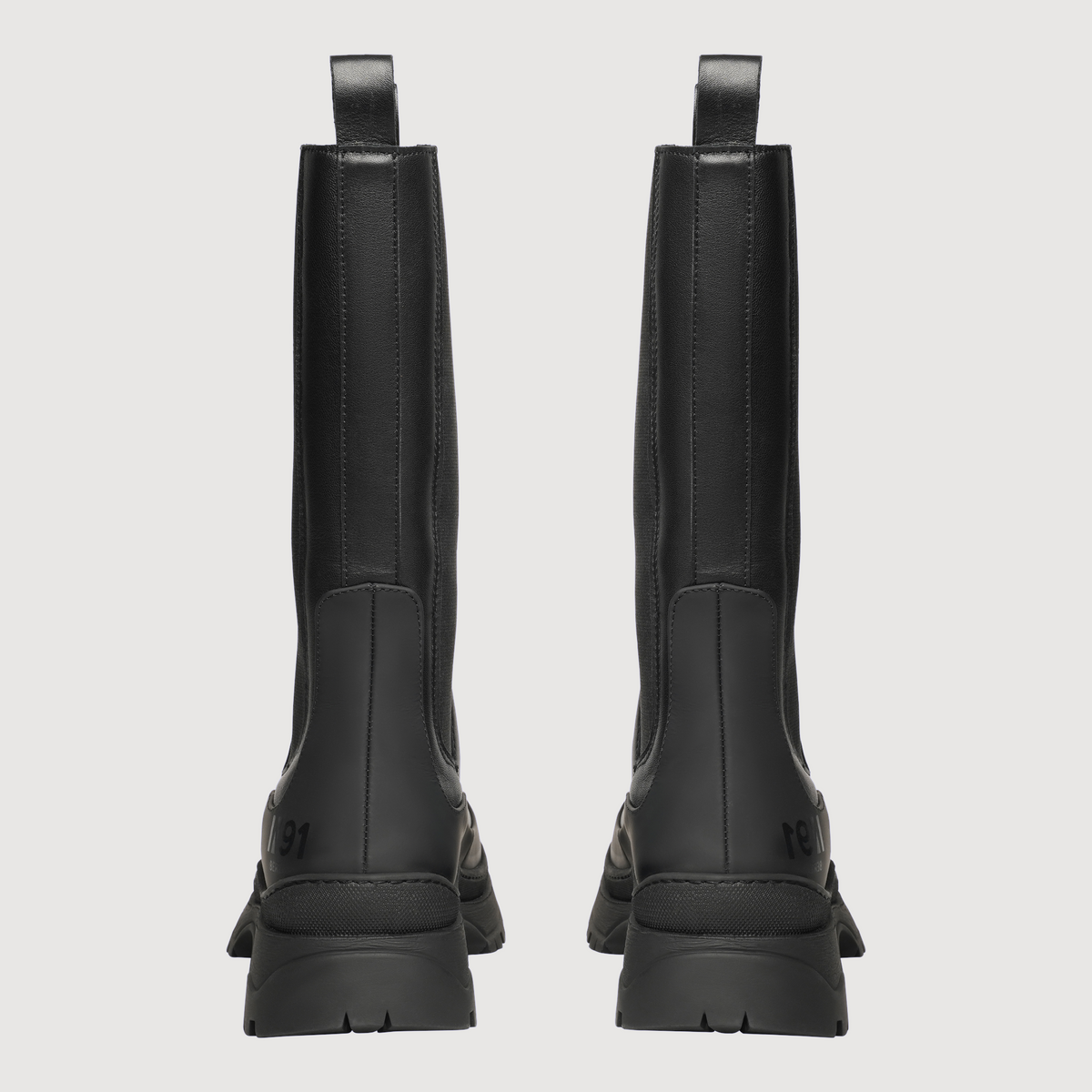 N91 Damen Boot Motech Plain Schwarz