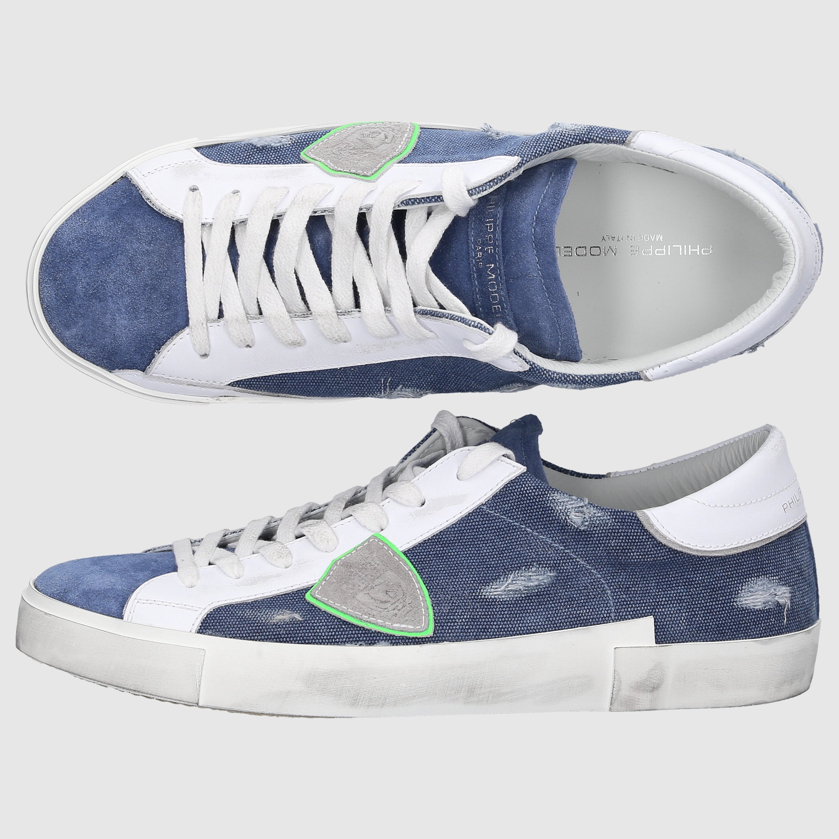 Philippe Model Herren Sneaker low PRLU  Denim