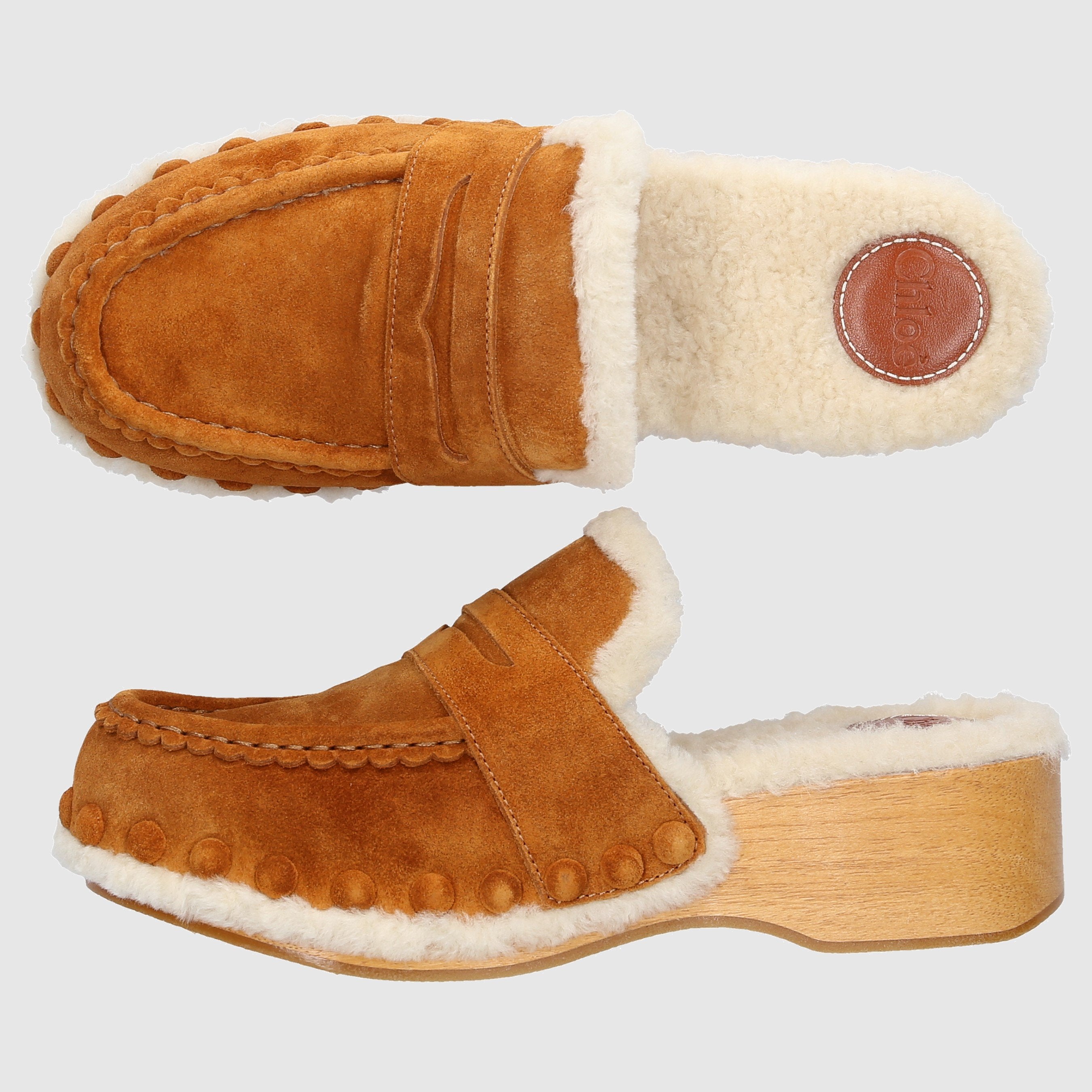 Chloé Damen Hausschuhe JOY Veloursleder