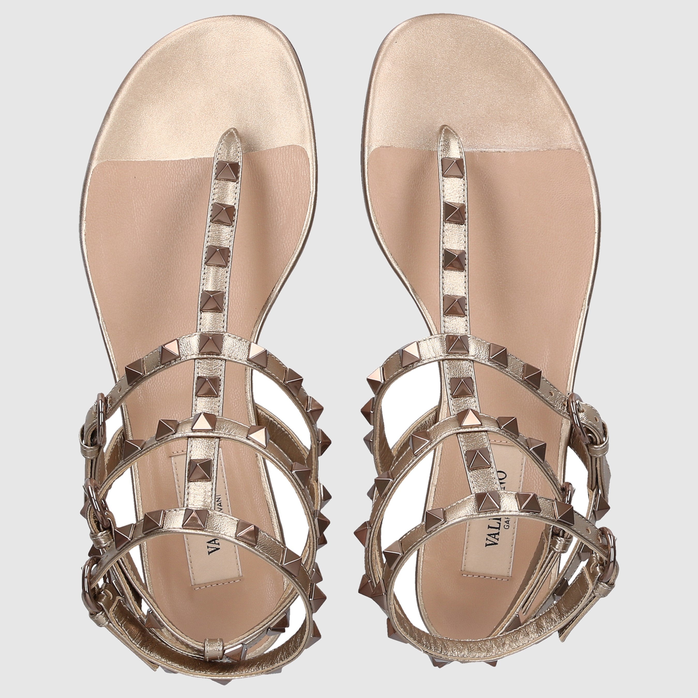Valentino Garavani Damen Zehentrenner ROCKSTUD Kalbsleder