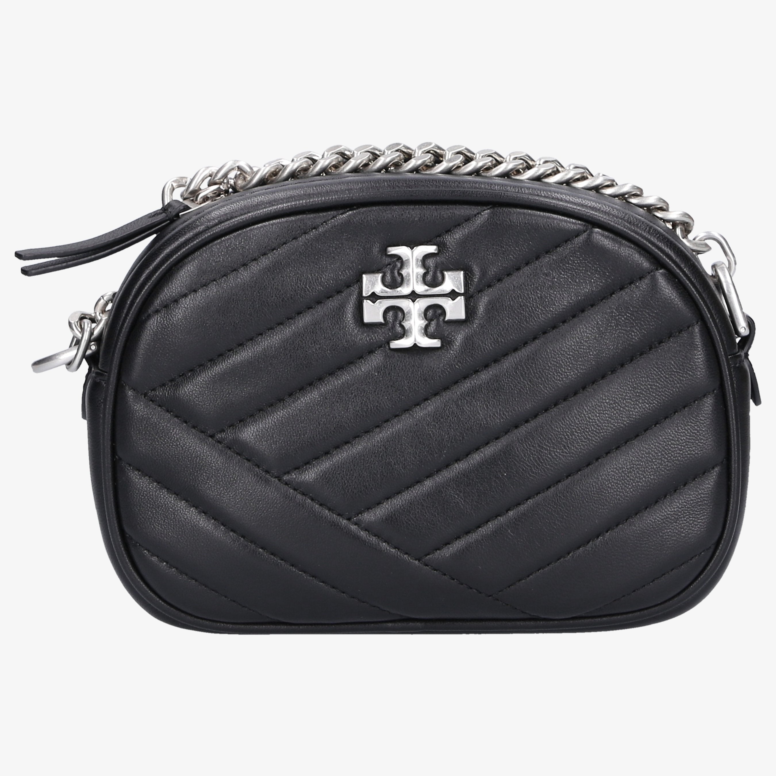 Tory Burch Damen Handtasche KIRA CHEVRON SMALL CAMERA Kalbsleder