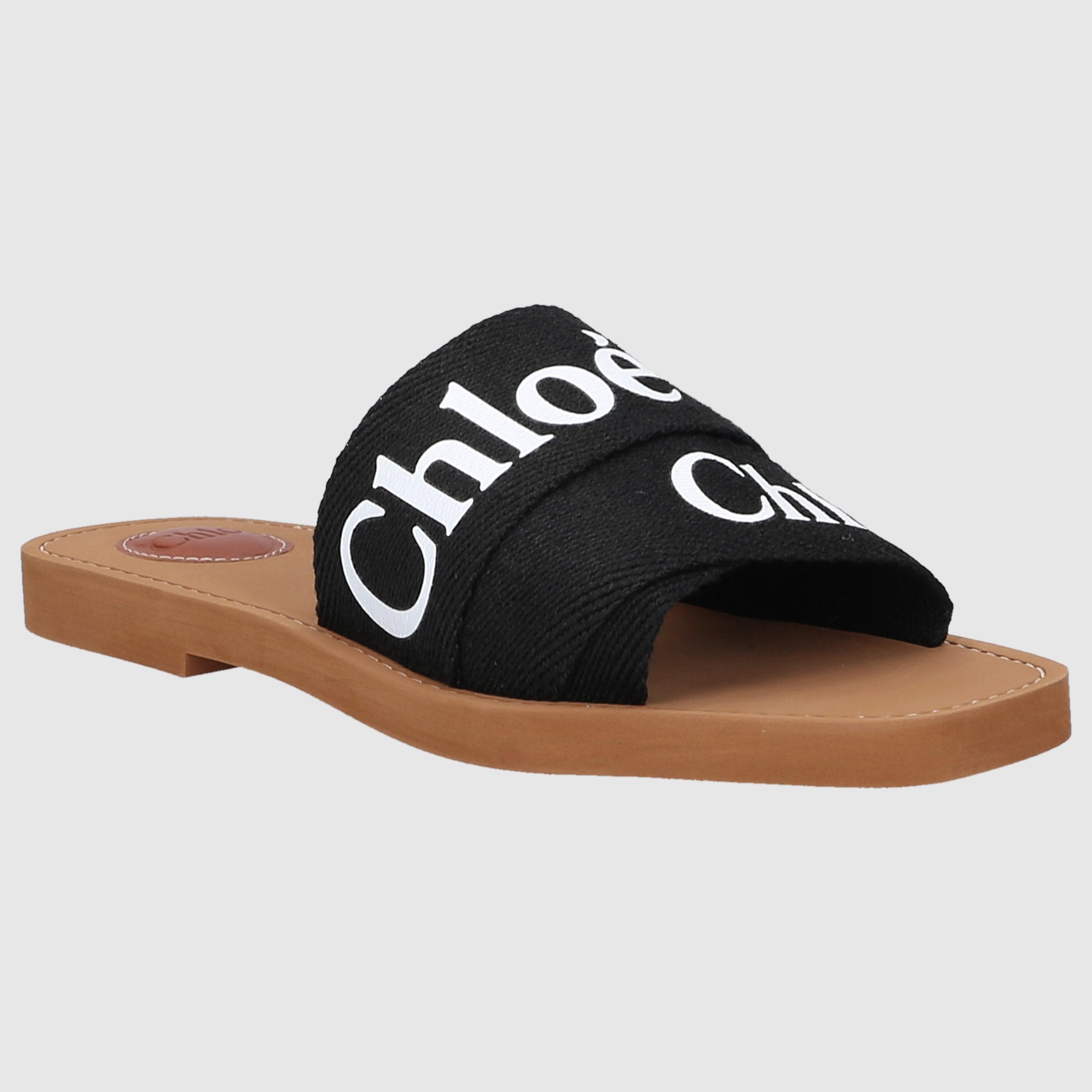 Chloé Damen Pantoletten WOODY Baumwolle