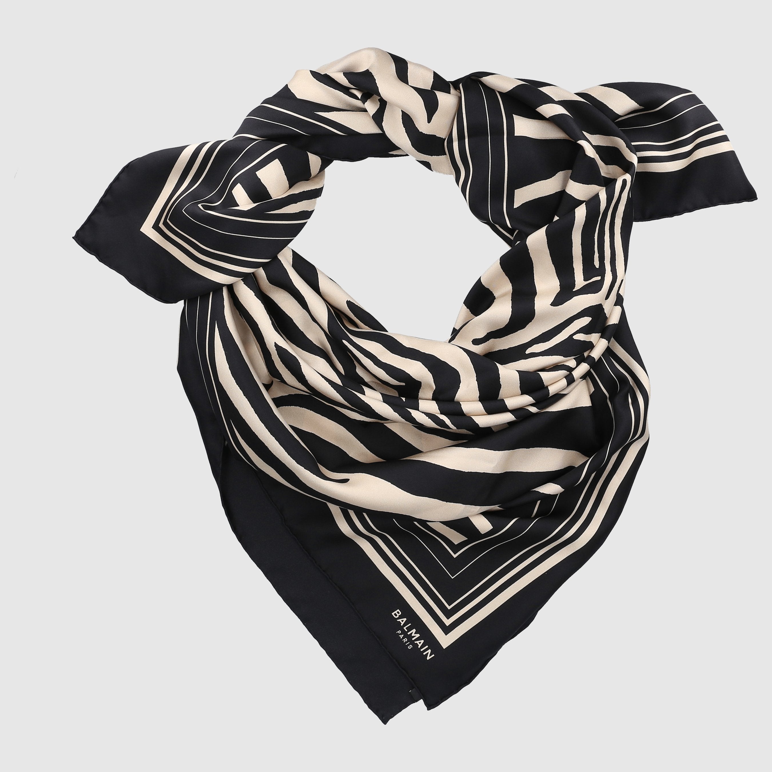 Balmain Damen Halstuch ZEBRA PRINT Silk
