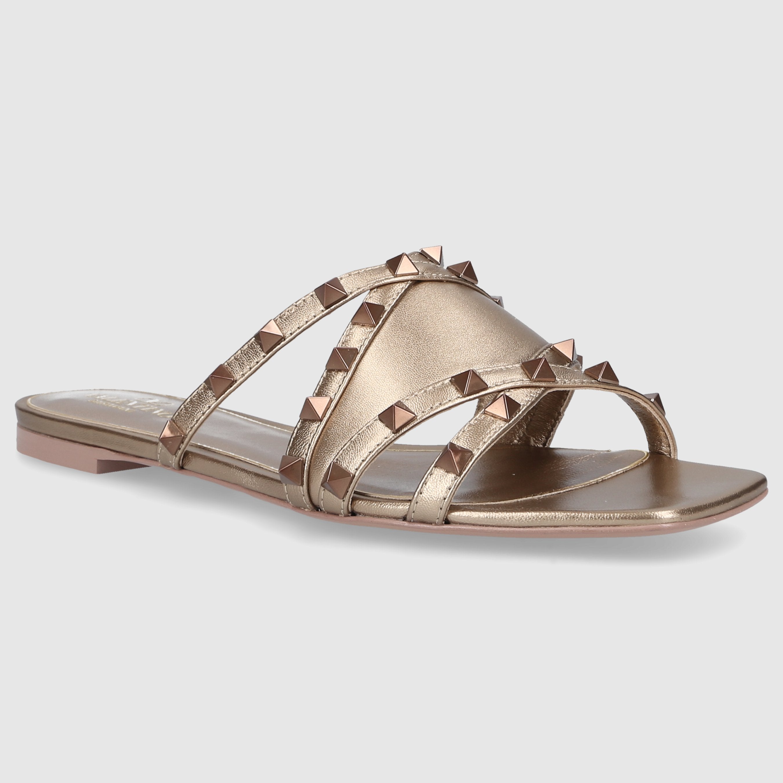 Valentino Garavani Damen Pantoletten ROCKSTUD Kalbsleder