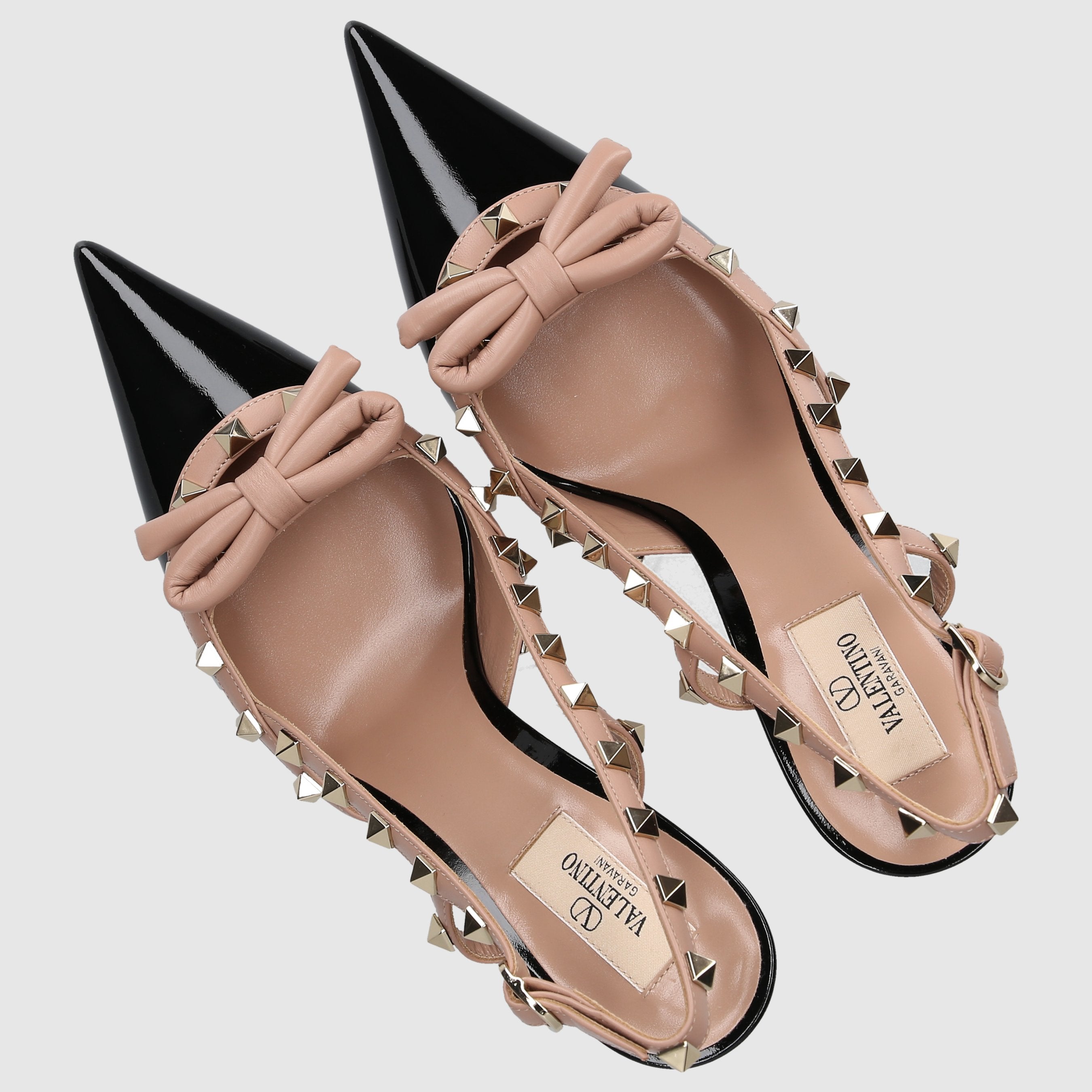 Valentino Garavani Damen Slingpumps ROCKSTUD Lackleder