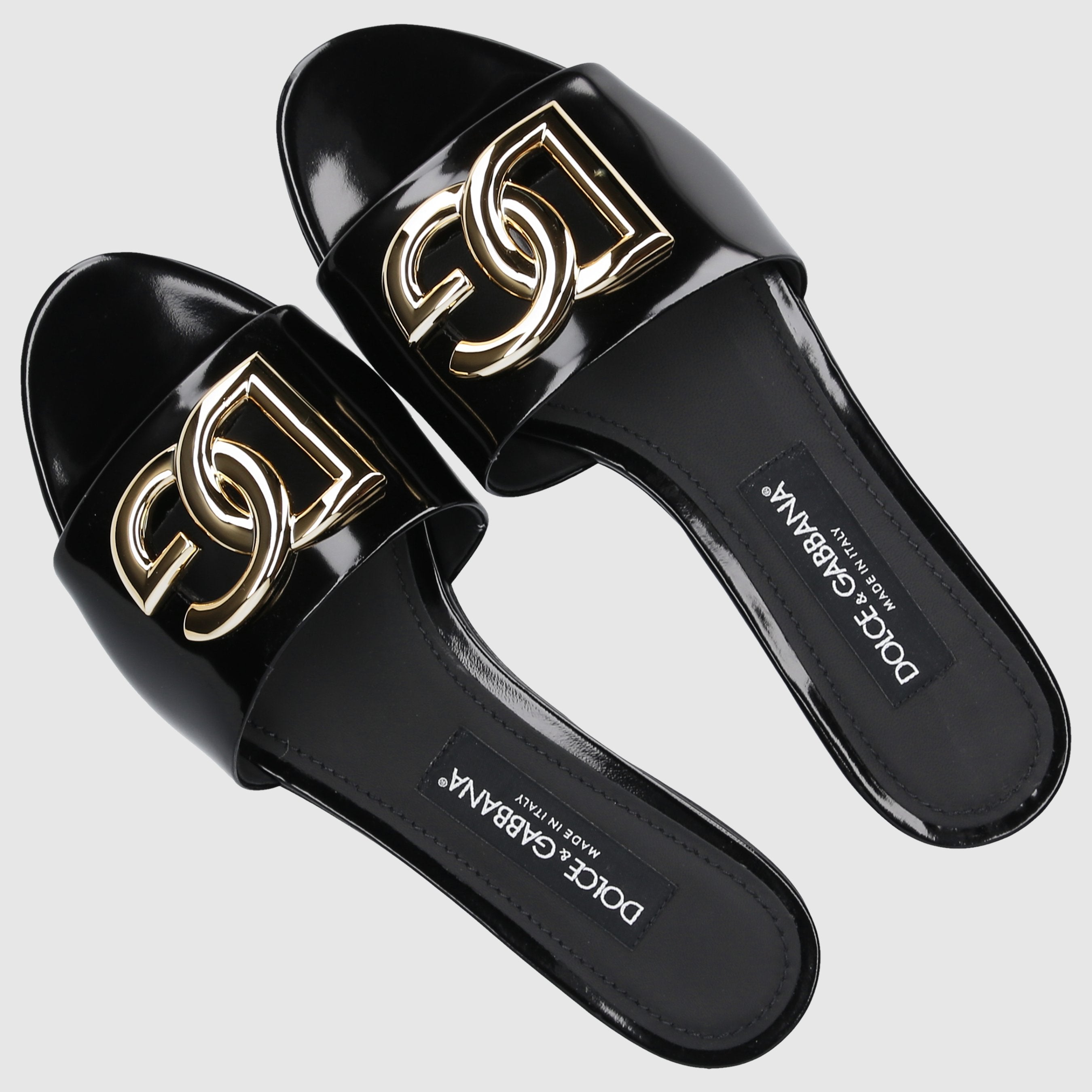 Dolce & Gabbana Damen Damenschuhe CIABATTA FLAT Lackleder