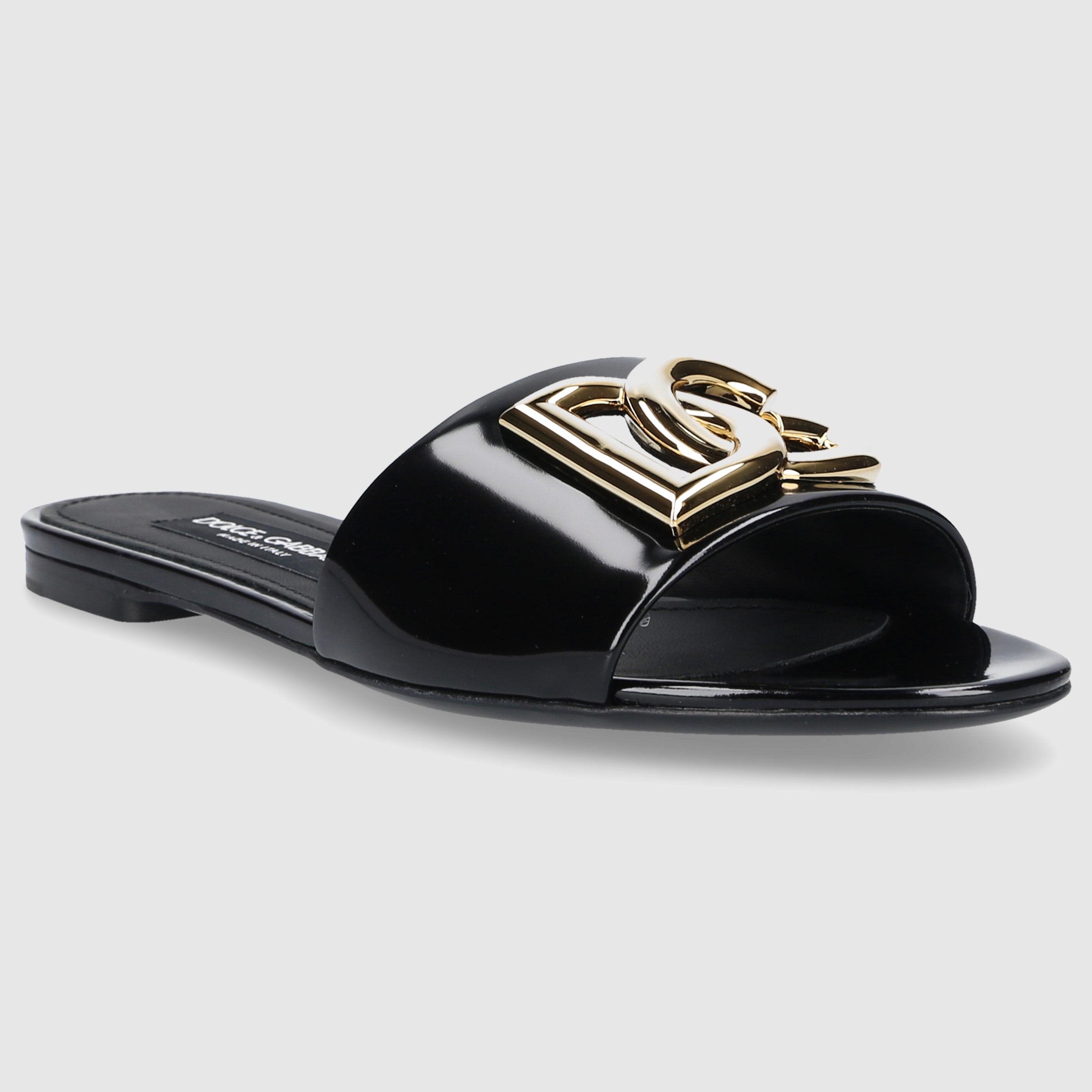Dolce & Gabbana Damen Damenschuhe CIABATTA FLAT Lackleder