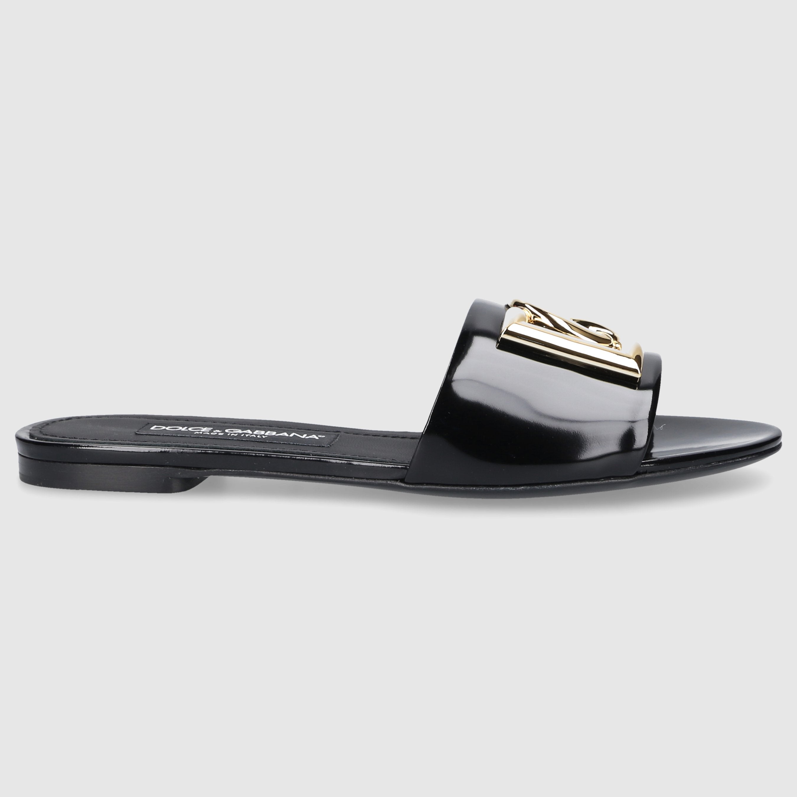 Dolce & Gabbana Damen Damenschuhe CIABATTA FLAT Lackleder
