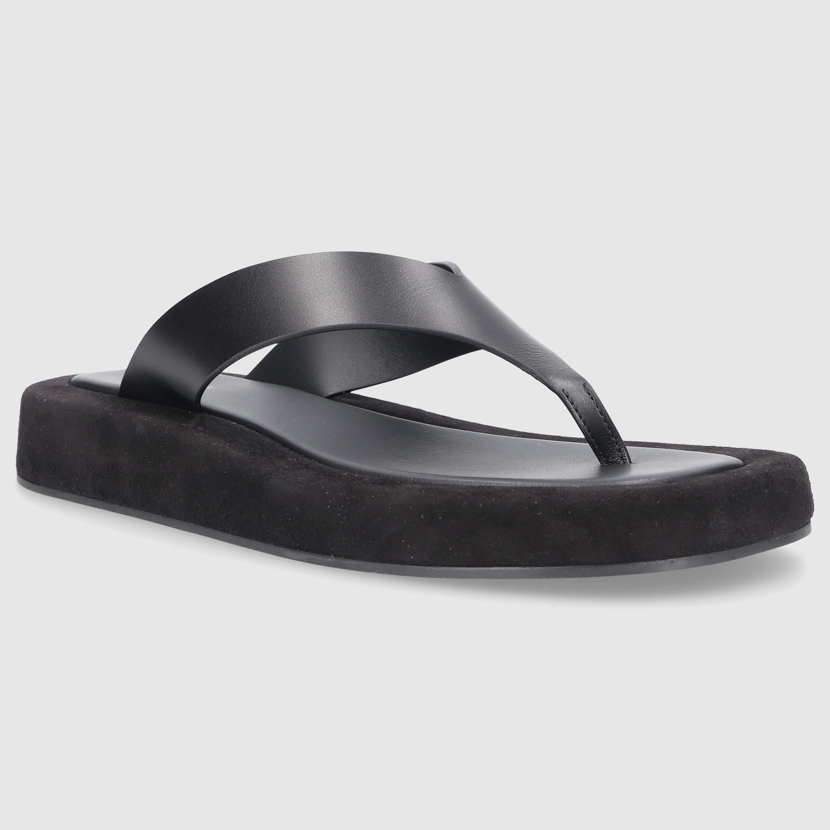 THE ROW Damen Zehentrenner GINZA Kalbsleder Veloursleder