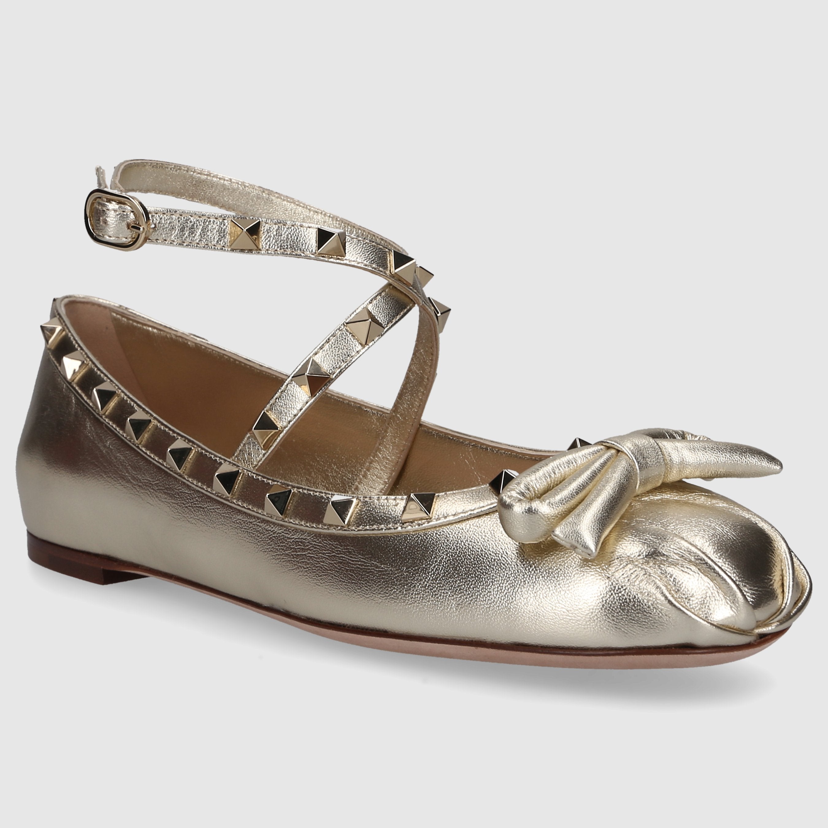 Valentino Garavani Damen Ballerinas ROCKSTUD Nappaleder