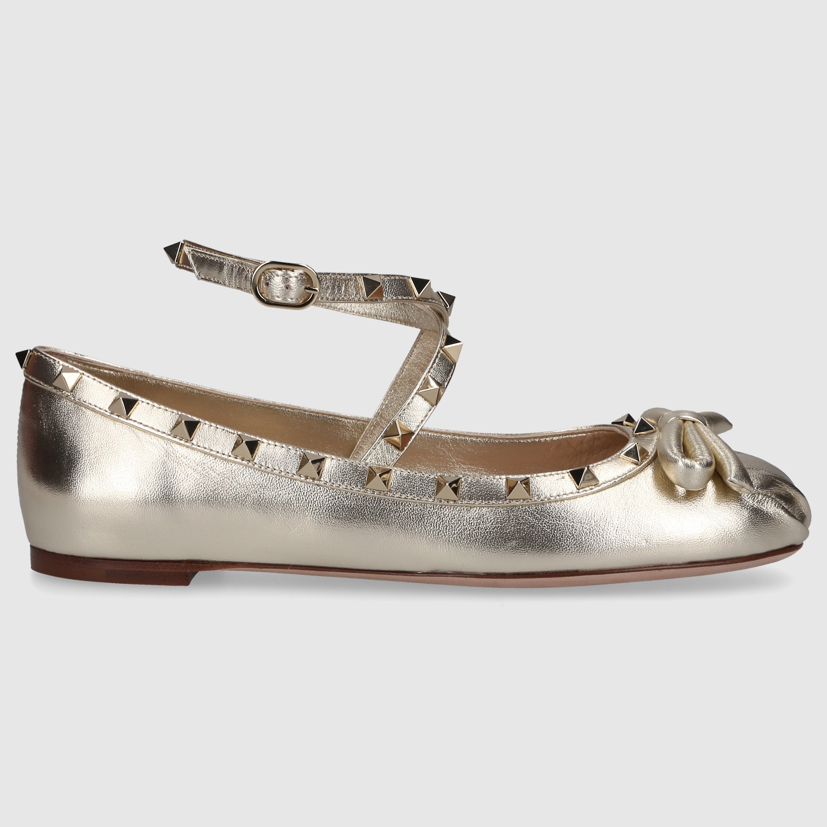 Valentino Garavani Damen Ballerinas ROCKSTUD Nappaleder