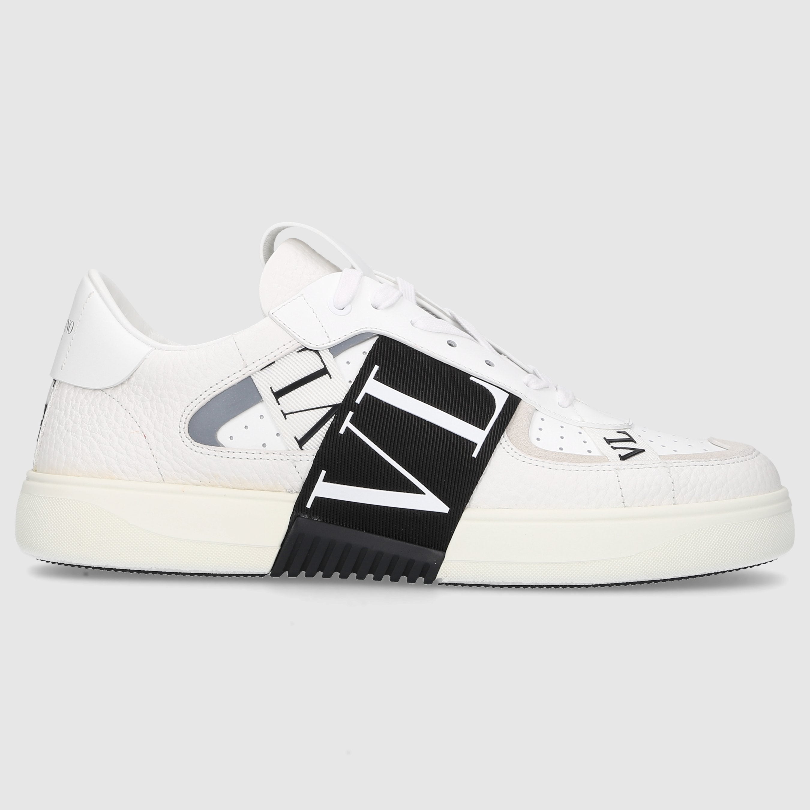 Valentino Garavani Herren Sneaker low 5Y2S0C58 Kalbsleder Textil weiß-kombi