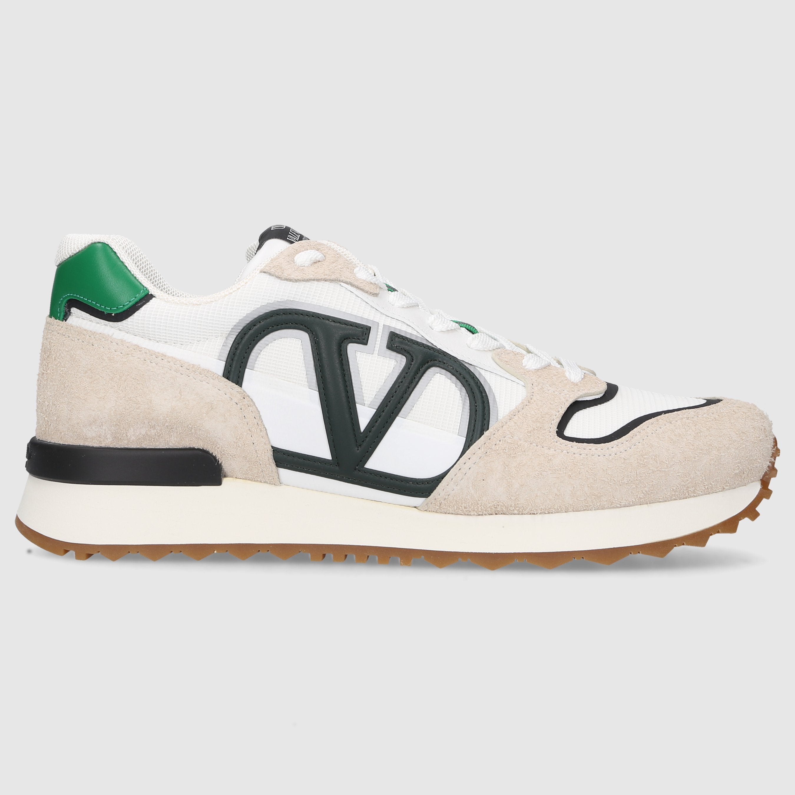 Valentino Garavani Herren Sneaker low 5Y2S0H17 Veloursleder Mesh weiß-kombi