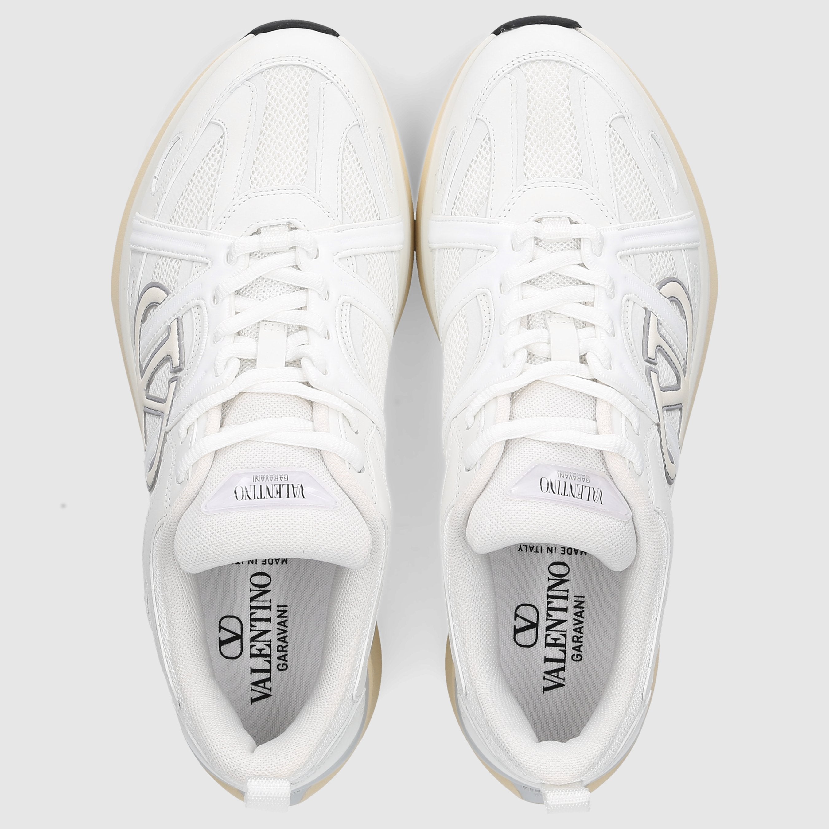Valentino Garavani Herren Sneaker low 5Y2S0I25 Kalbsleder Mesh weiß-kombi