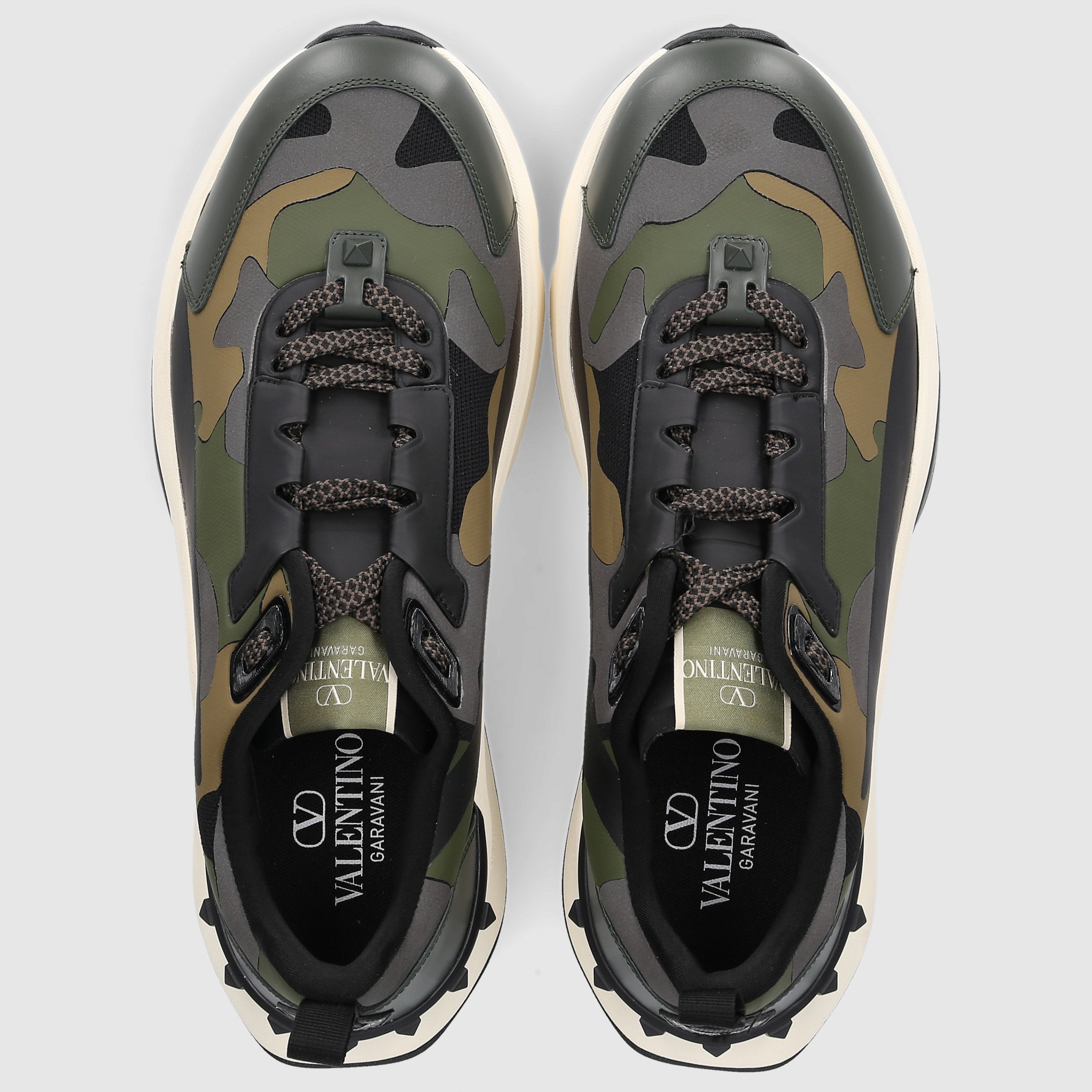 Valentino Garavani Herren Sneaker low 5Y2S0I62 Materialmix camouflage