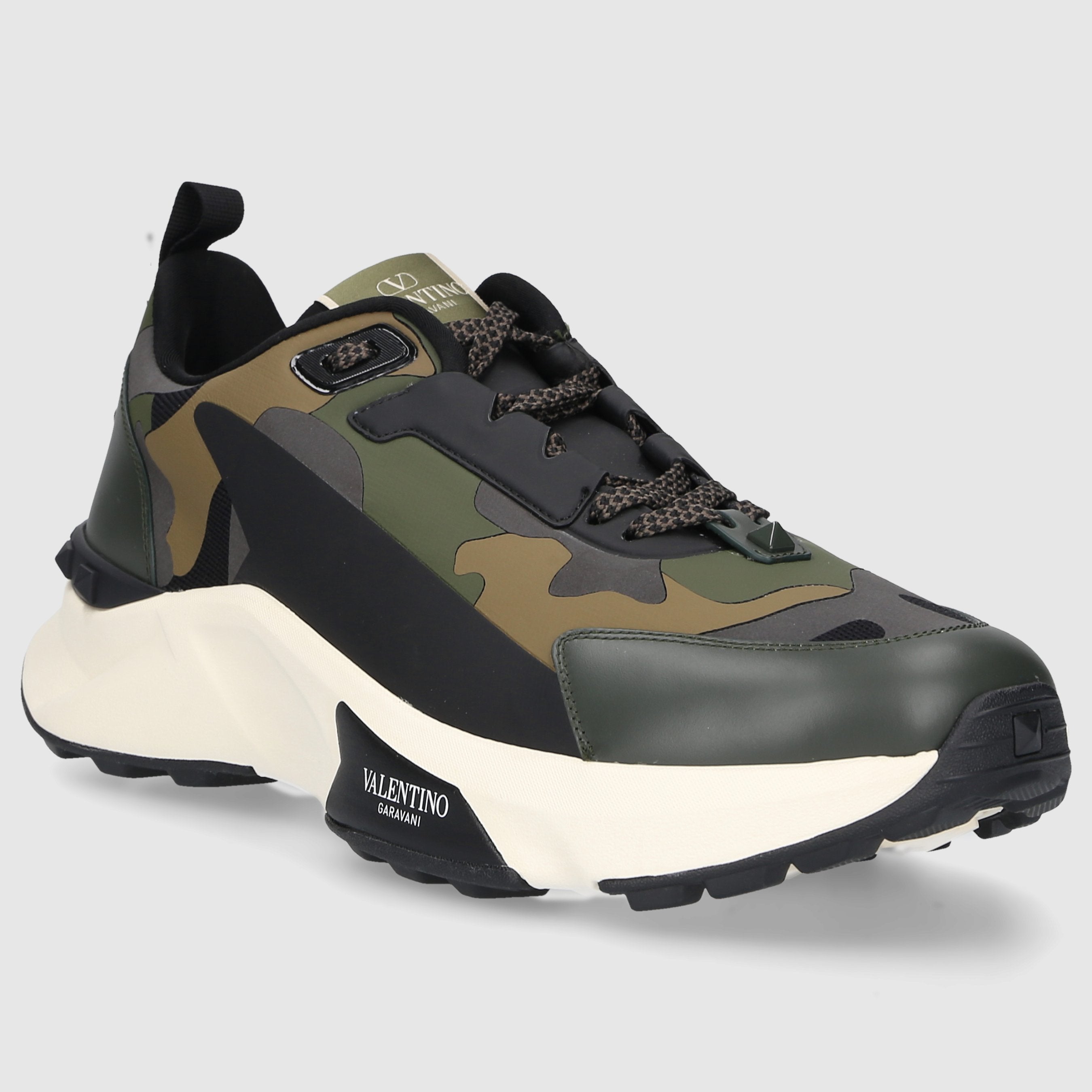 Valentino Garavani Herren Sneaker low 5Y2S0I62 Materialmix camouflage