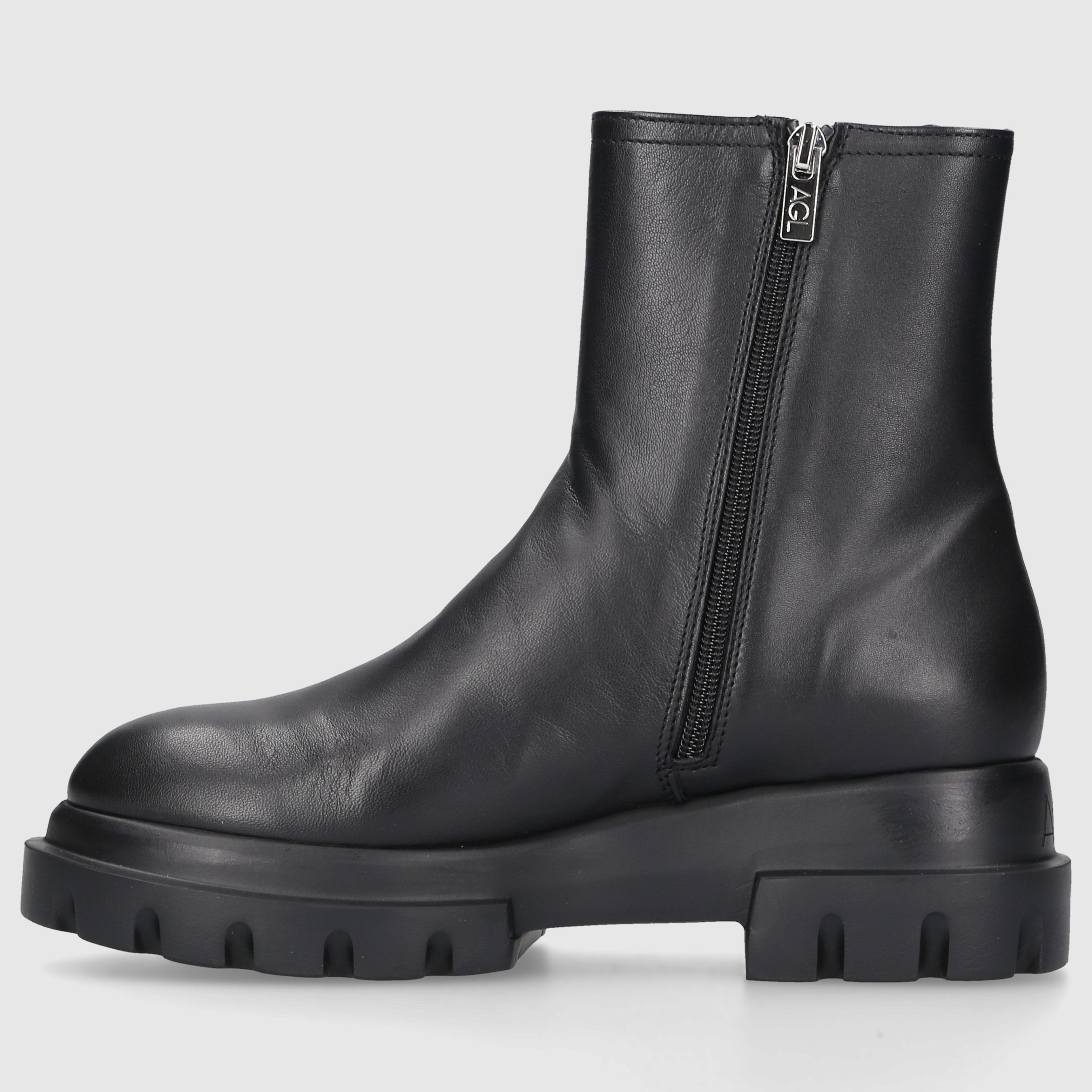 AGL Attilio Giusti Leombruni Damen Stiefeletten D756591 Kalbsleder schwarz
