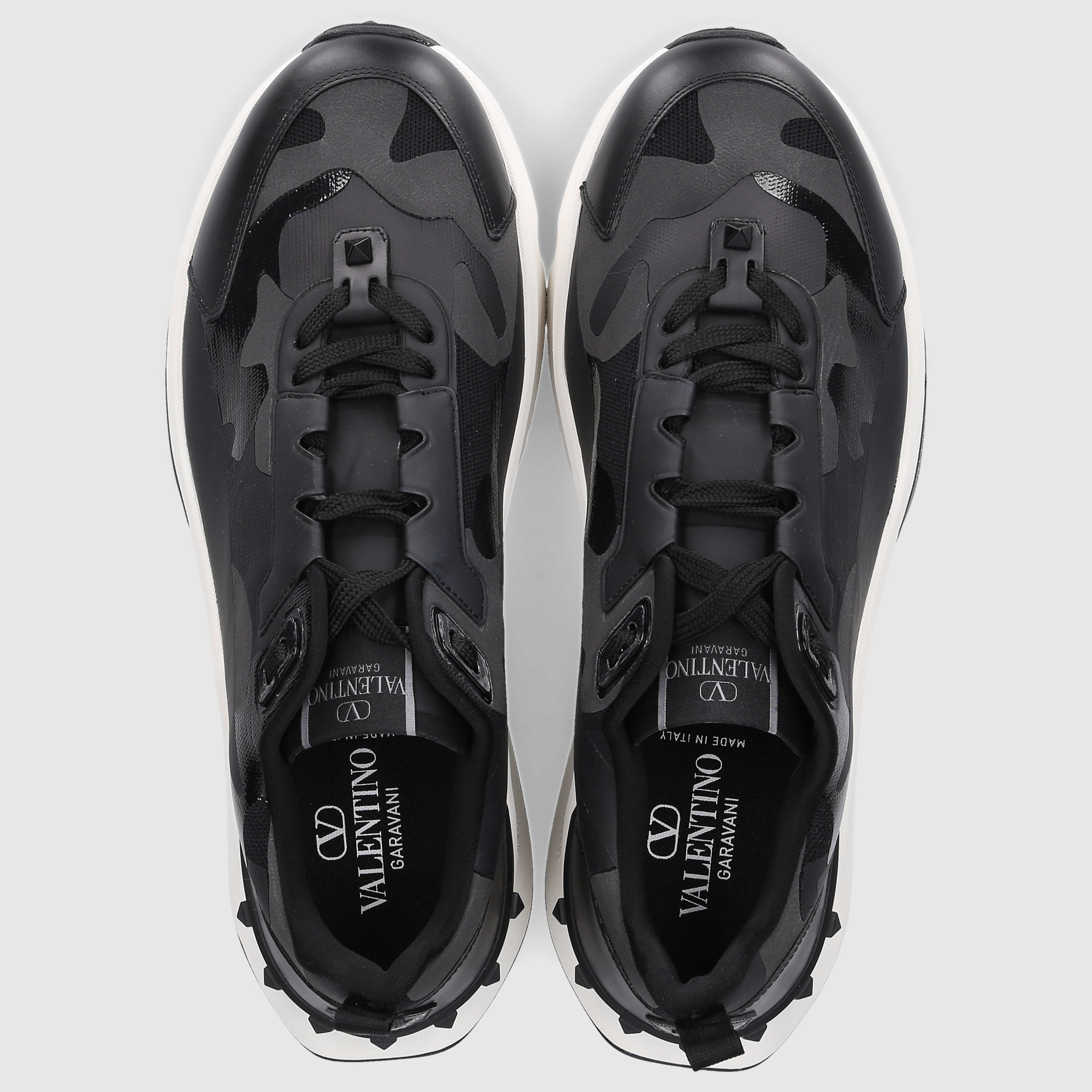 Valentino Garavani Herren Sneaker low 5Y0S0I62 Kalbsleder schwarz-kombi