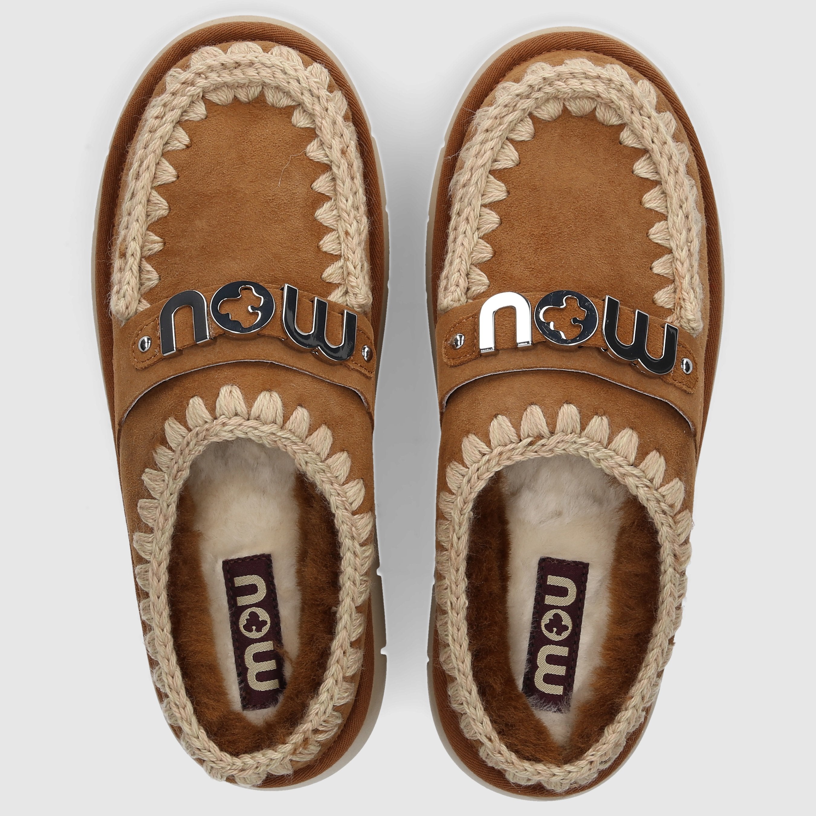 MOU Damen Bounce Clog Veloursleder braun