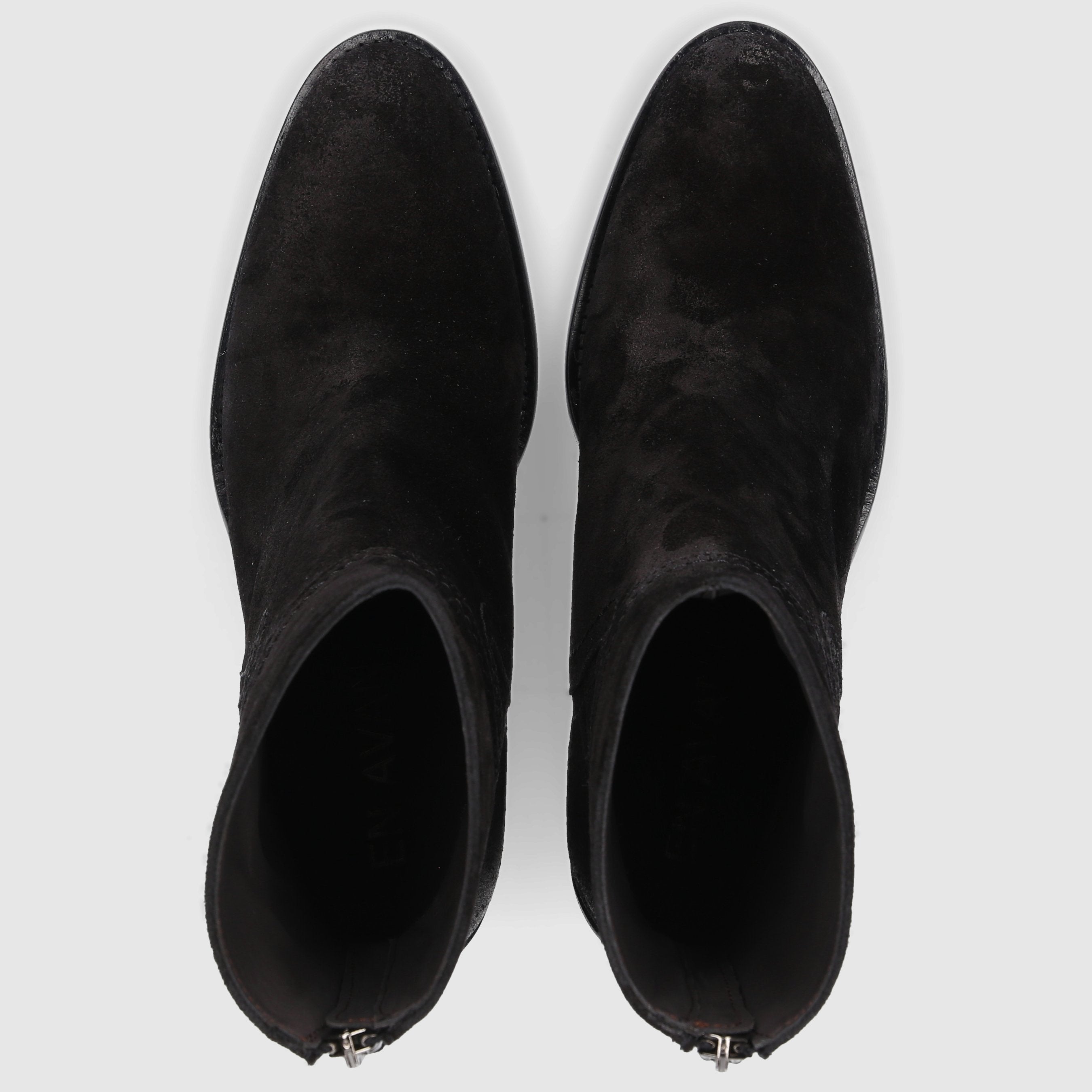 EN AVANT Damen Stiefeletten 706-03 Veloursleder schwarz