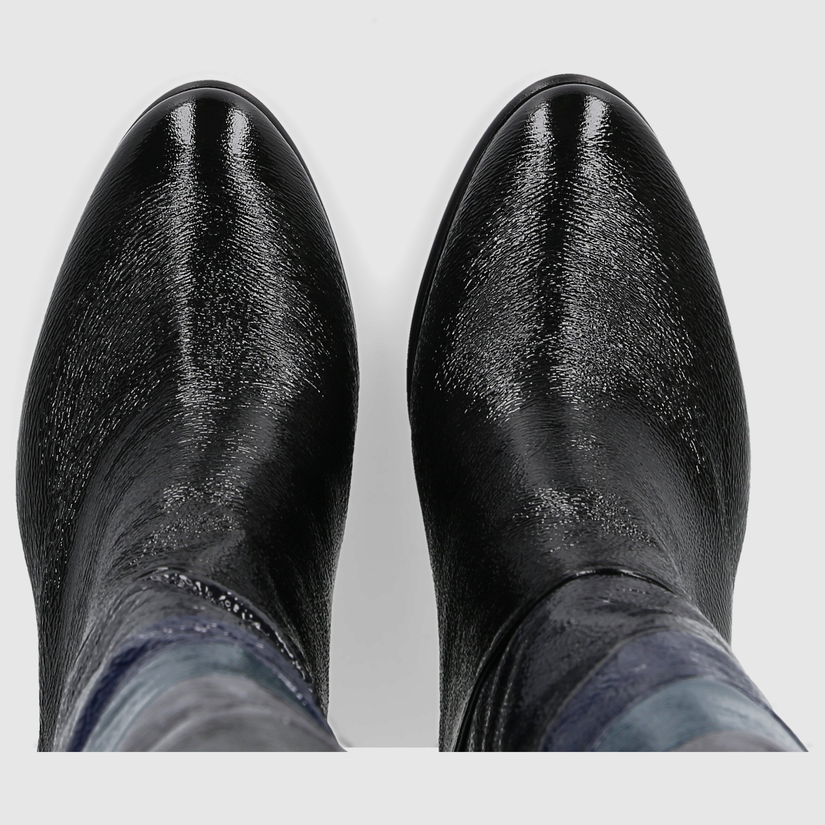 EN AVANT Damen Stiefel ST1690 Nappalackleder schwarz-kombi