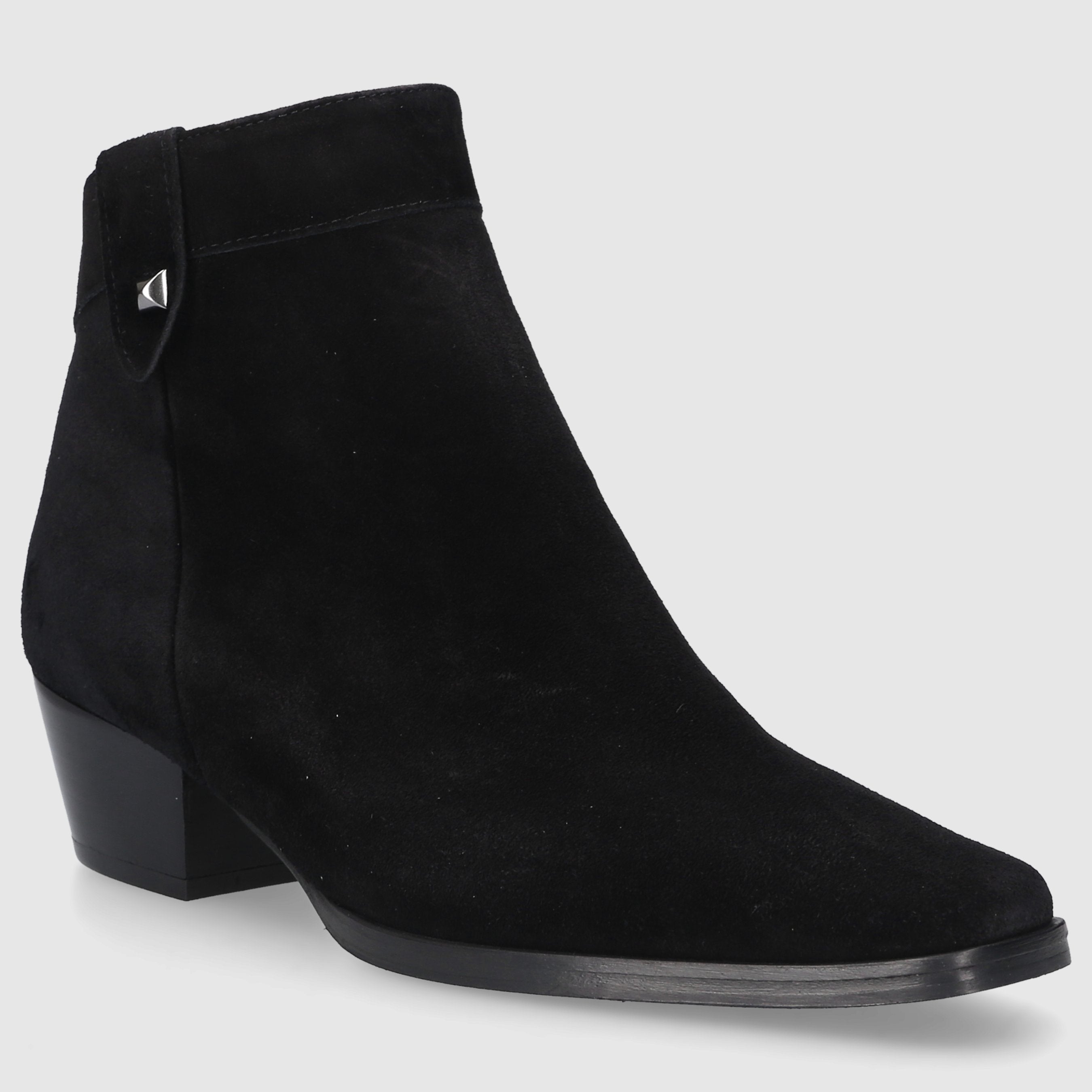 EN AVANT Damen Stiefeletten TR2409 Veloursleder schwarz