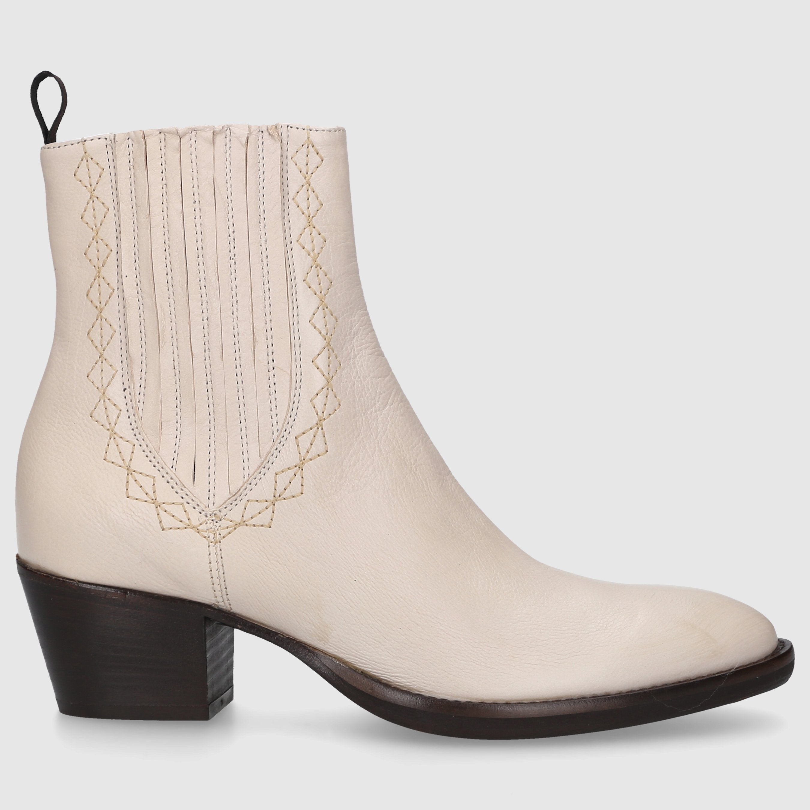 EN AVANT Damen Chelsea Boot 702-22 Kalbsleder cremeweiß