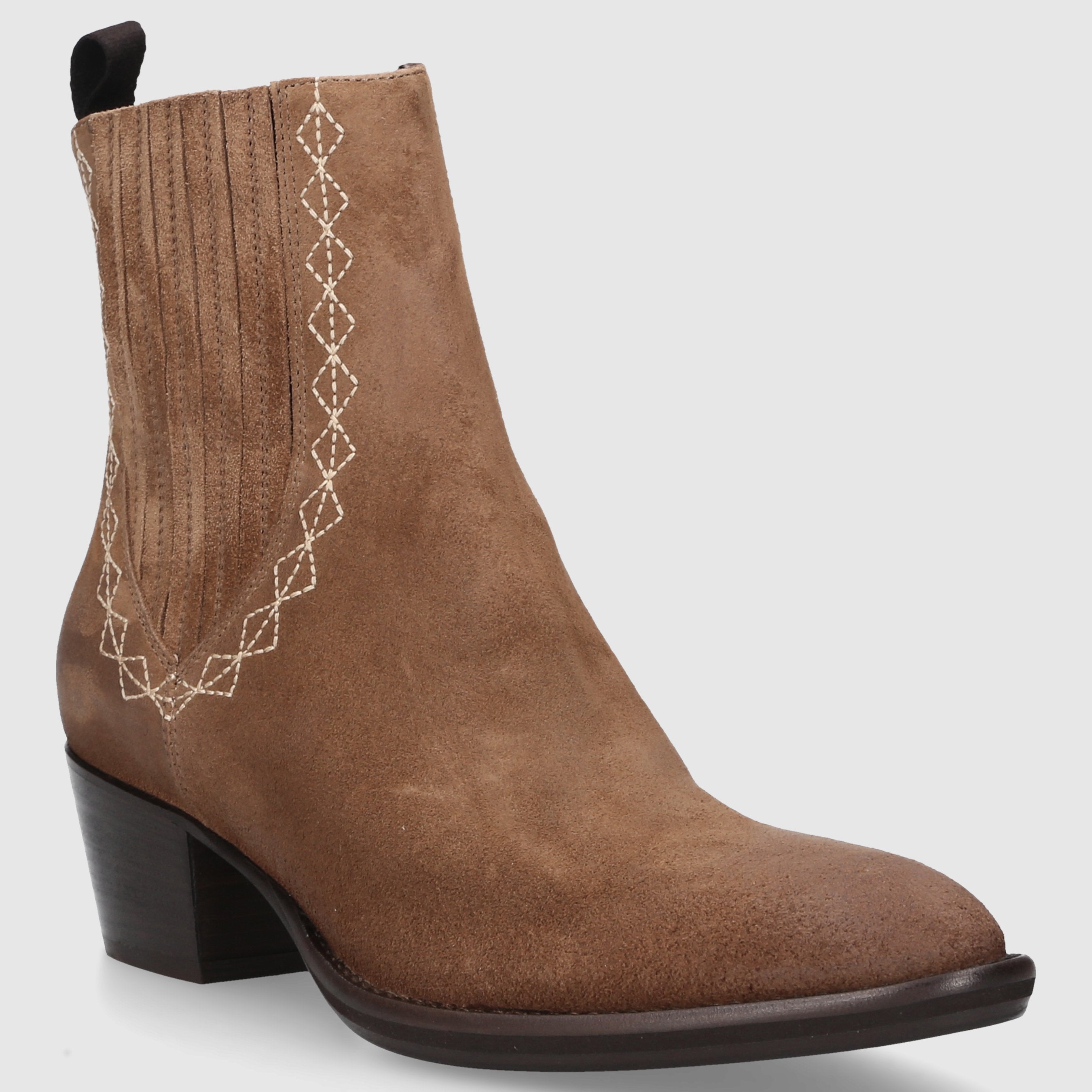 EN AVANT Damen Chelsea Boots 702-22 Veloursleder braun