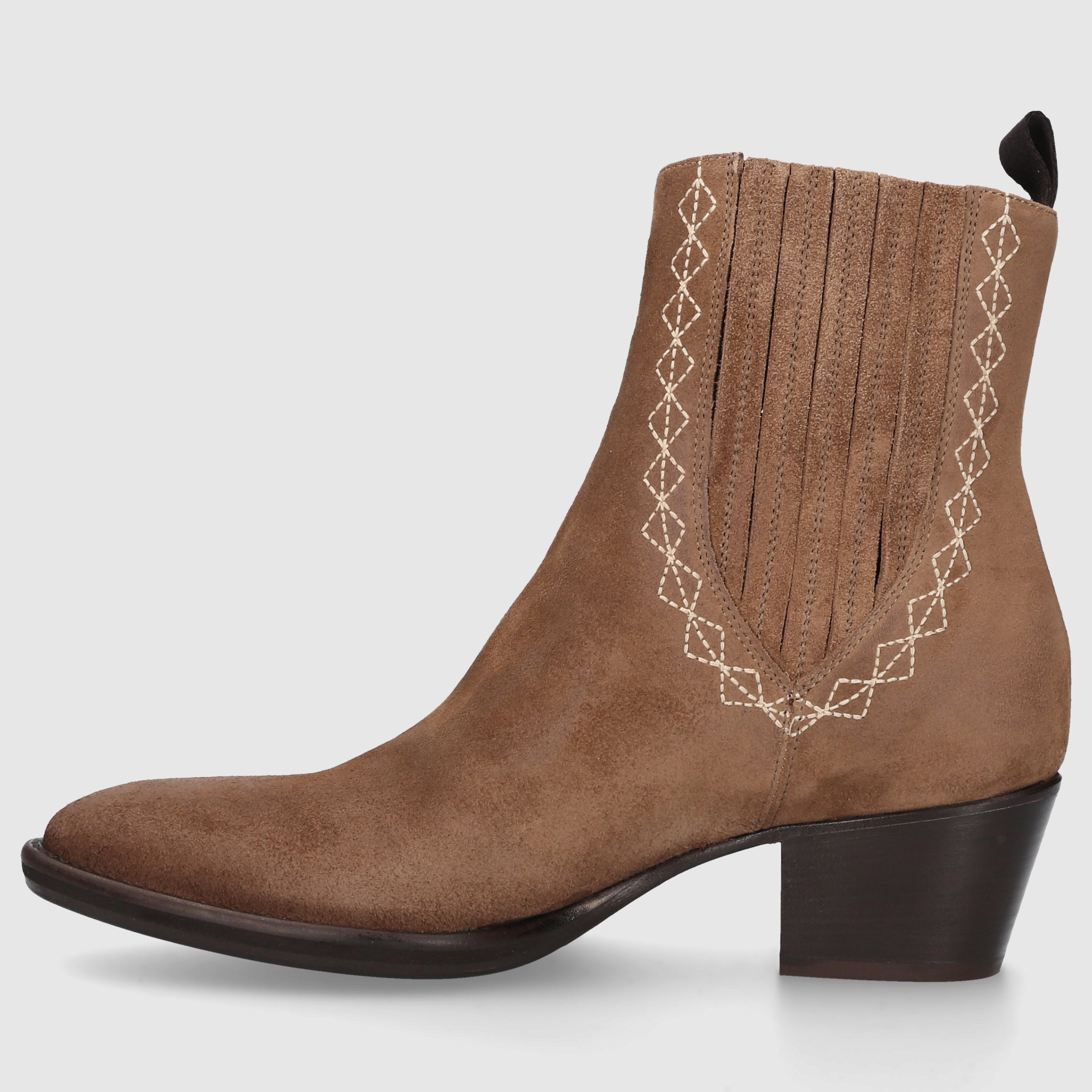 EN AVANT Damen Chelsea Boots 702-22 Veloursleder braun