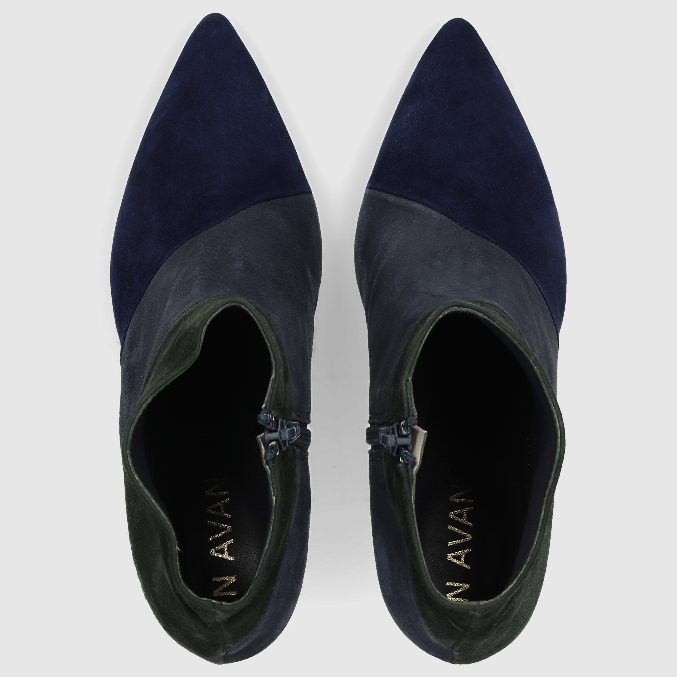 EN AVANT Damen Stiefeletten TR1672 Veloursleder blau-kombi