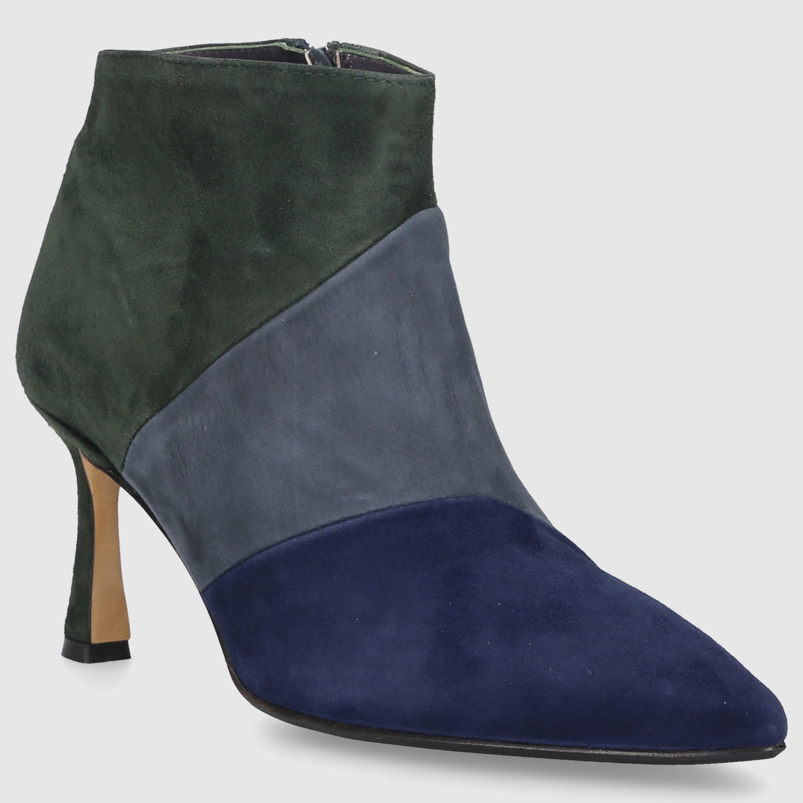 EN AVANT Damen Stiefeletten TR1672 Veloursleder blau-kombi