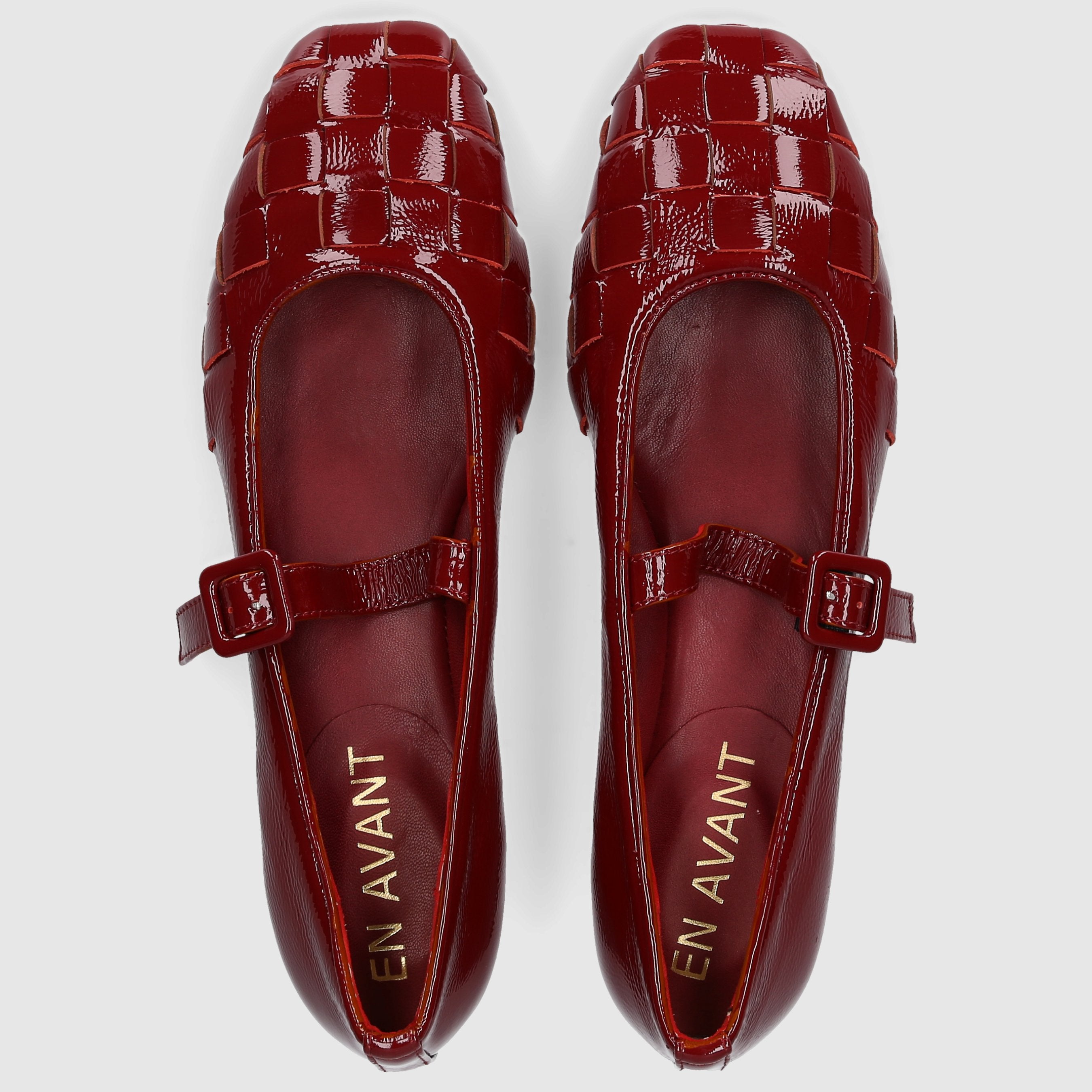EN AVANT Damen Ballerinas BL2406 Nappalackleder rot
