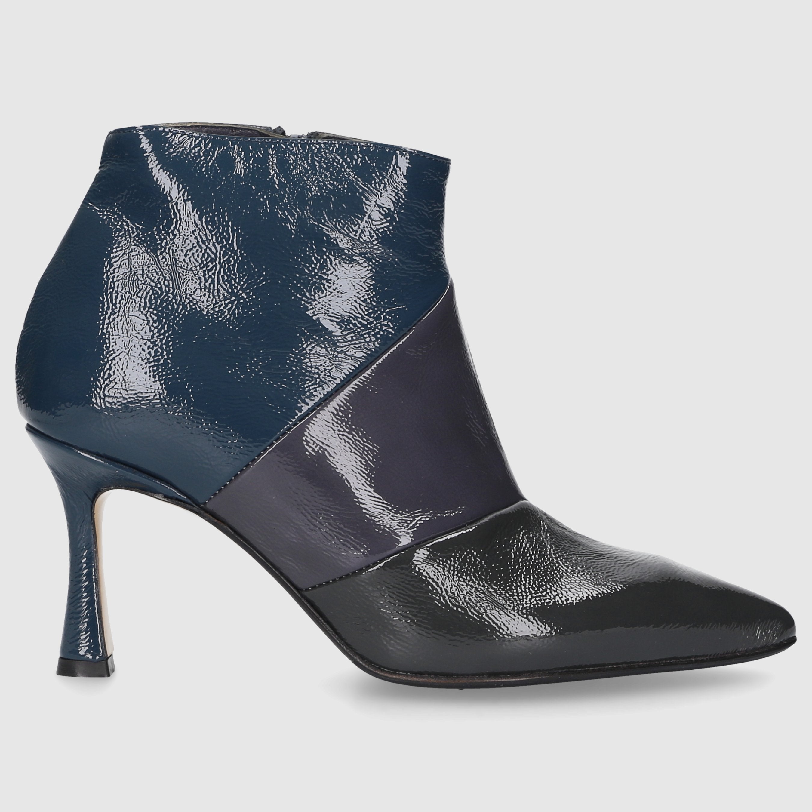 EN AVANT Damen Stiefeletten TR1672 Nappalackleder grau-kombi