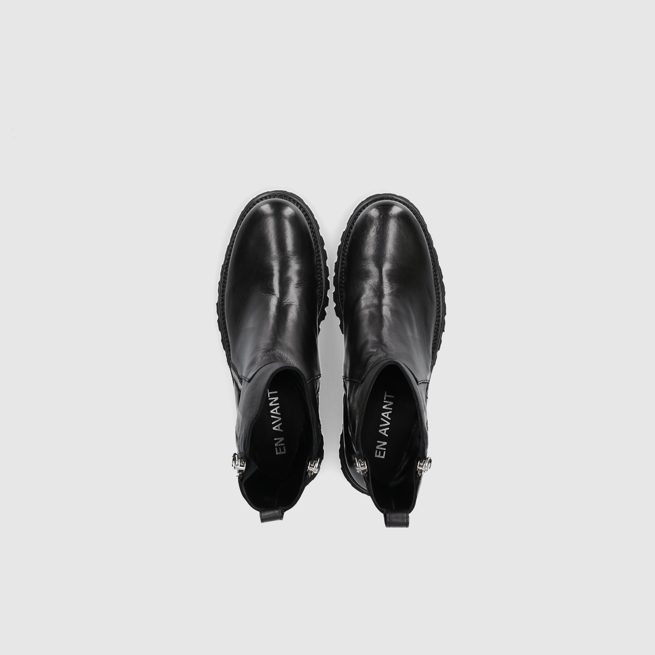 EN AVANT Damen Stiefeletten C176 Kalbsleder schwarz