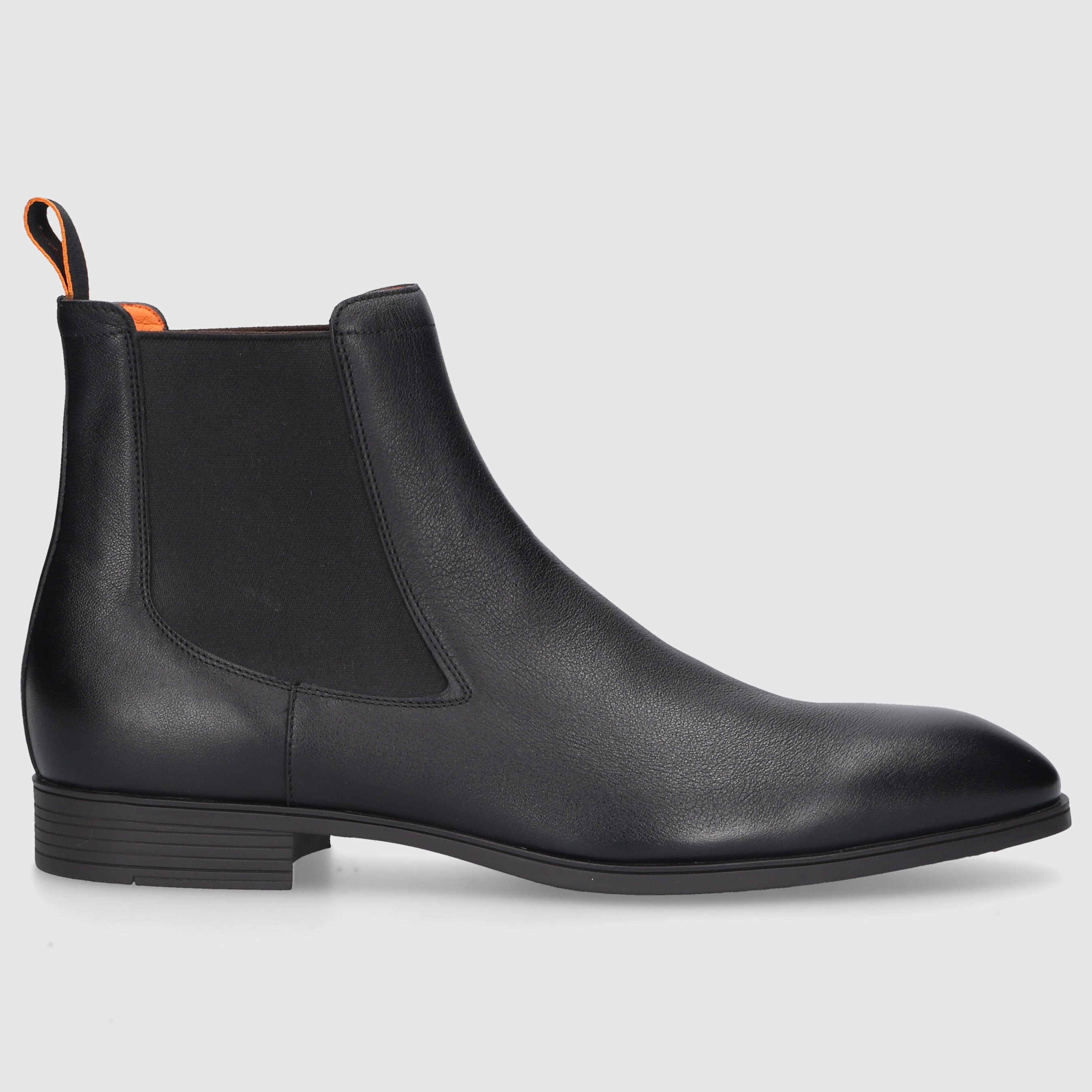 Santoni Herren Stiefeletten 13414 Kalbsleder schwarz